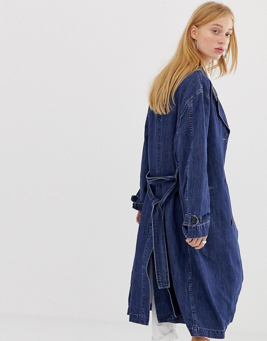 Levi's Denim Trench Coat in Blue | Lyst UK