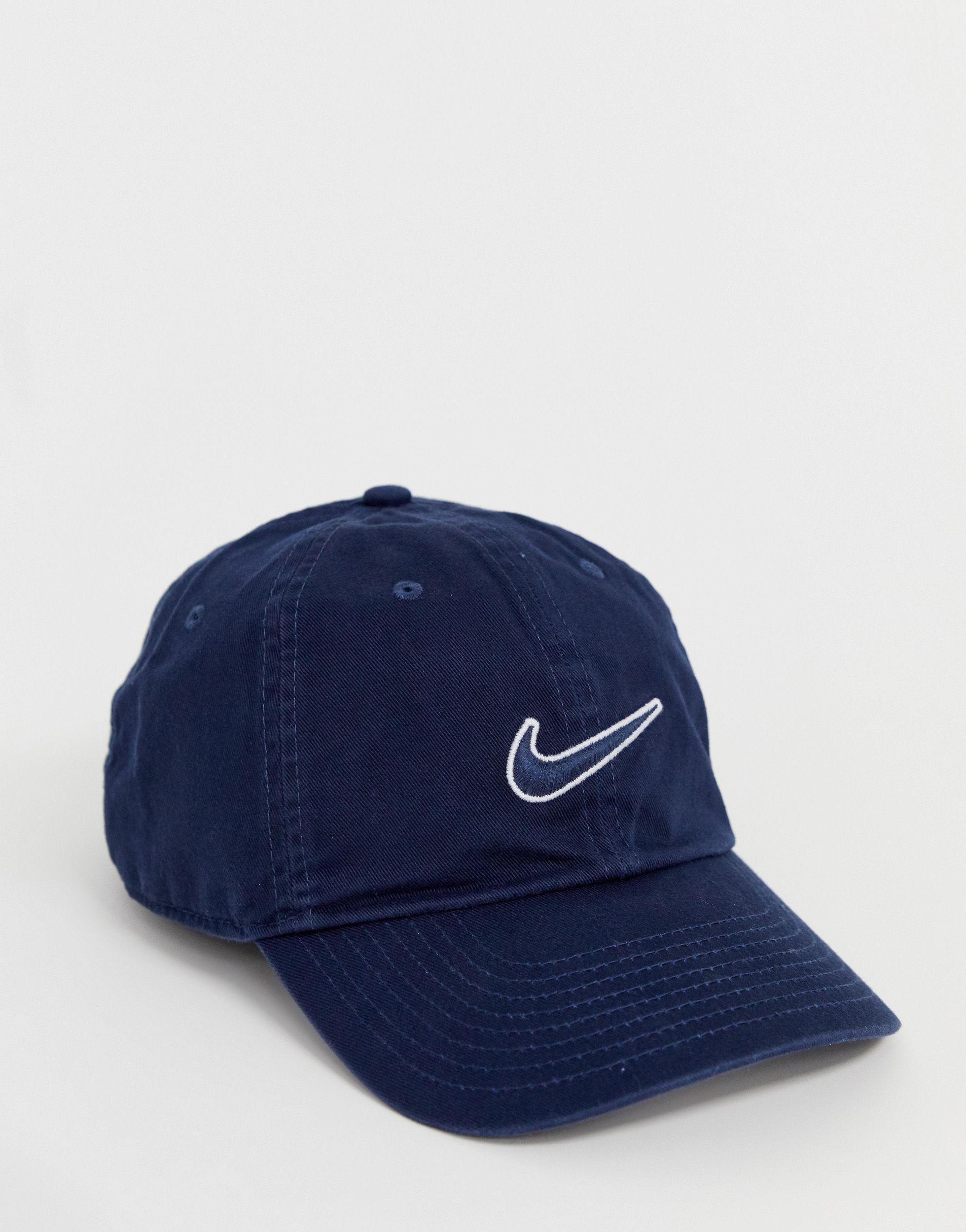 Nike H86 Swoosh Washed Cap in Navy (Blue) for Men - Lyst