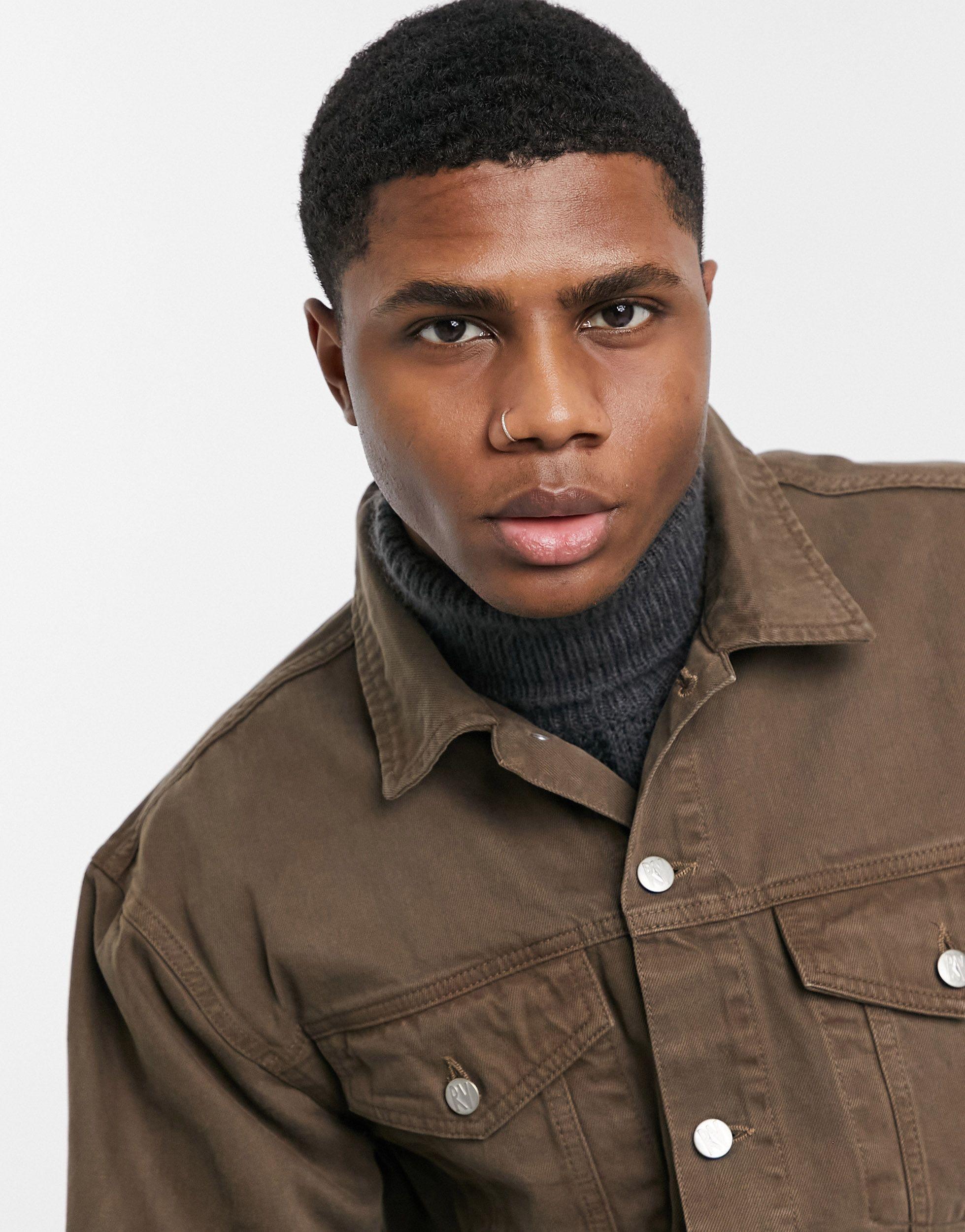 Inspired Denim Jacket in Brown for Men 