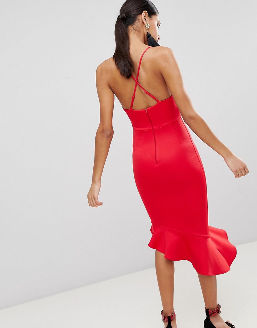 scuba cami pephem midi dress