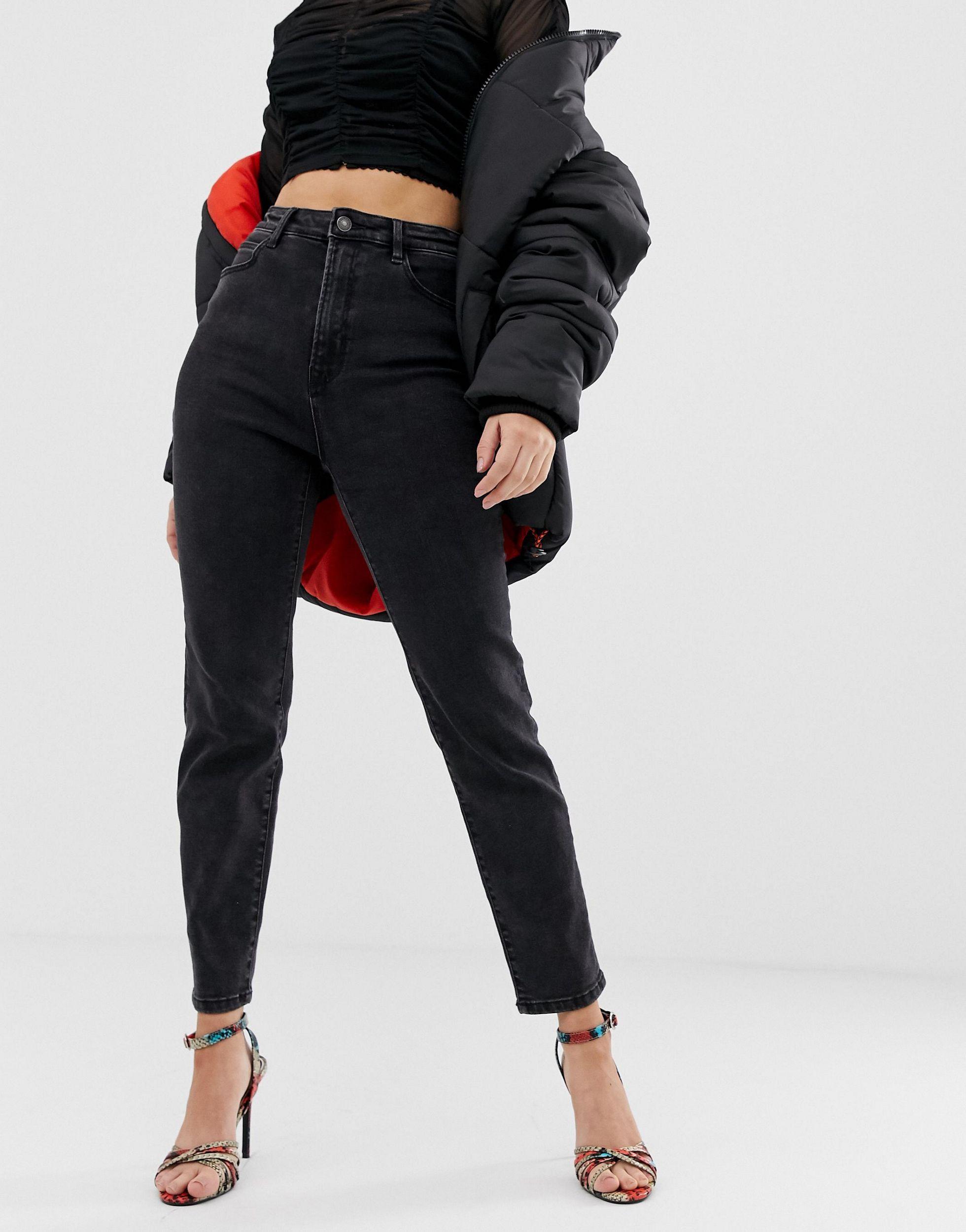 Vaqueros Mom Stradivarius de Denim de color Negro | Lyst