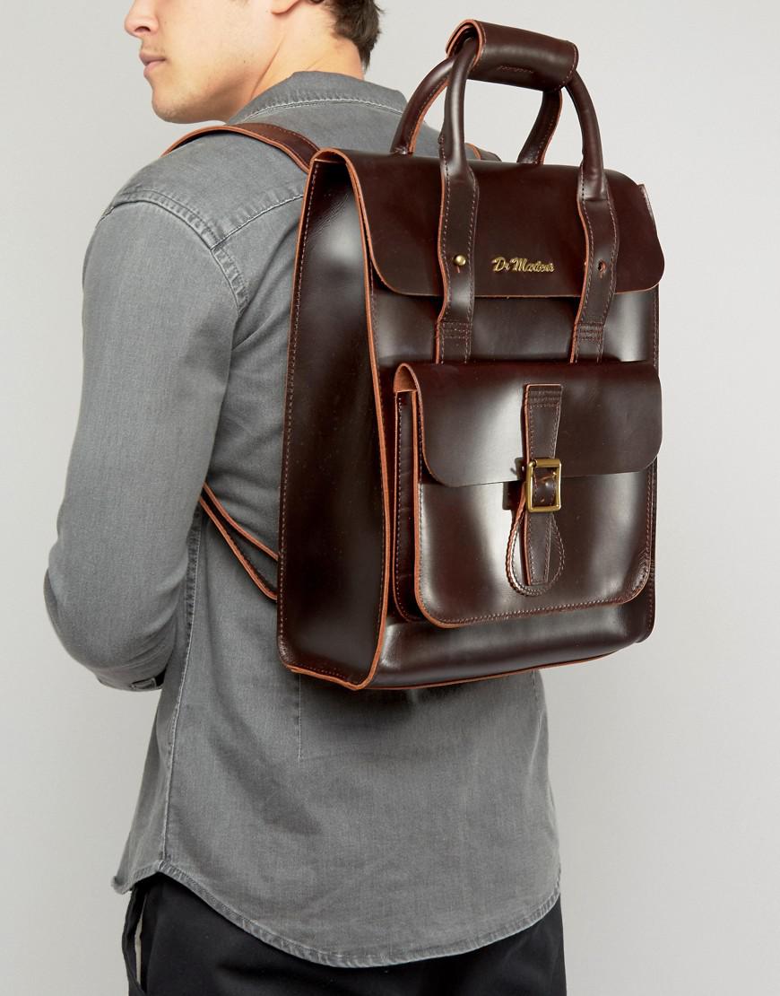Dr. Martens Leather Backpack in Brown for Men - Lyst