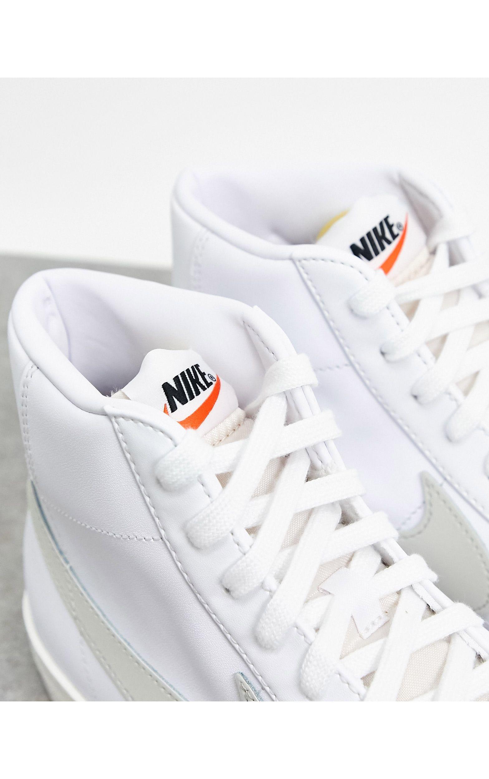 Zapatillas abotinadas en blanco/hueso claro blazer mid '77 Nike de Caucho  de color Blanco para hombre | Lyst