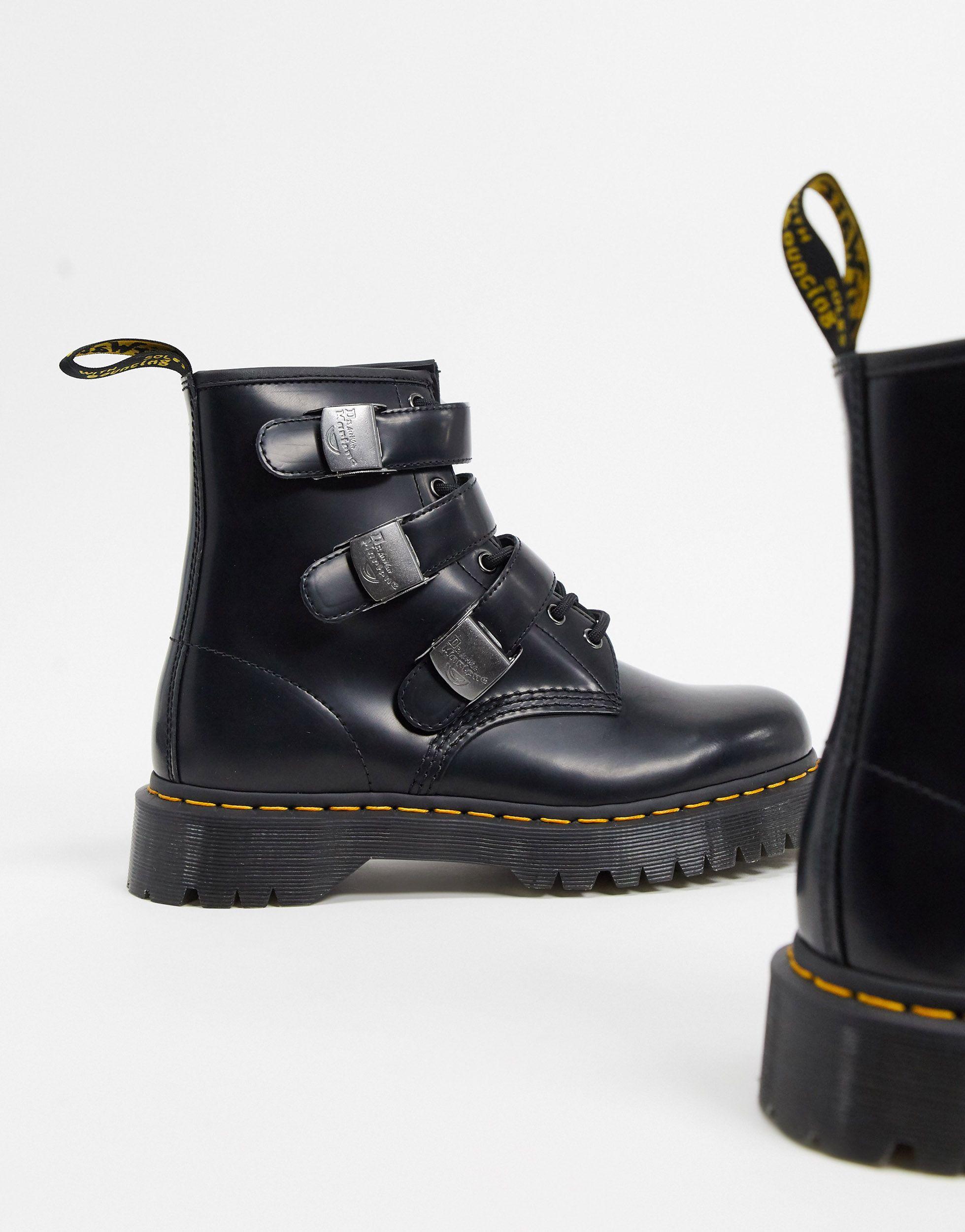 Dr. Martens Fenimore - 8 Laarzen Met Gesp En Veteroogjes in het Zwart voor  heren | Lyst NL