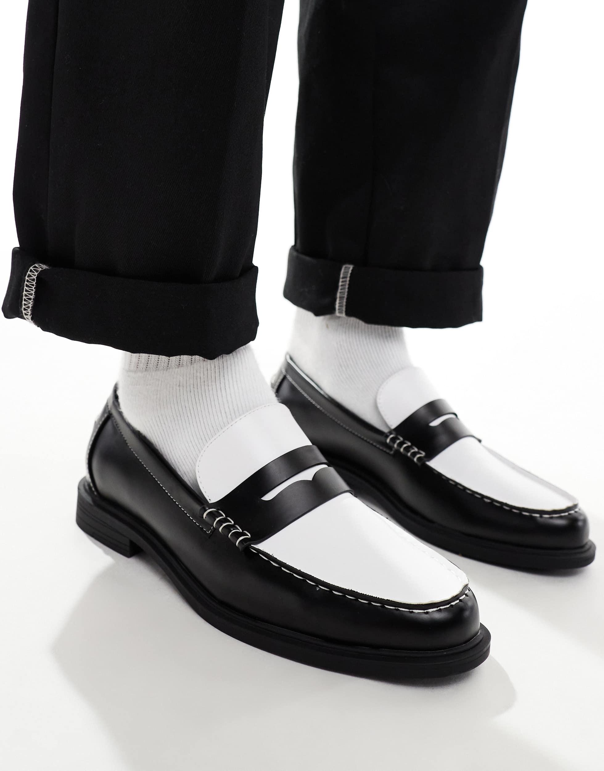 ASOS penny loafer in Schwarz fur Herren Lyst AT