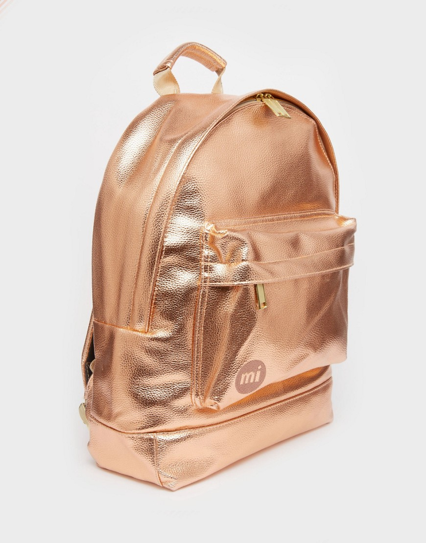 metallic gold backpack