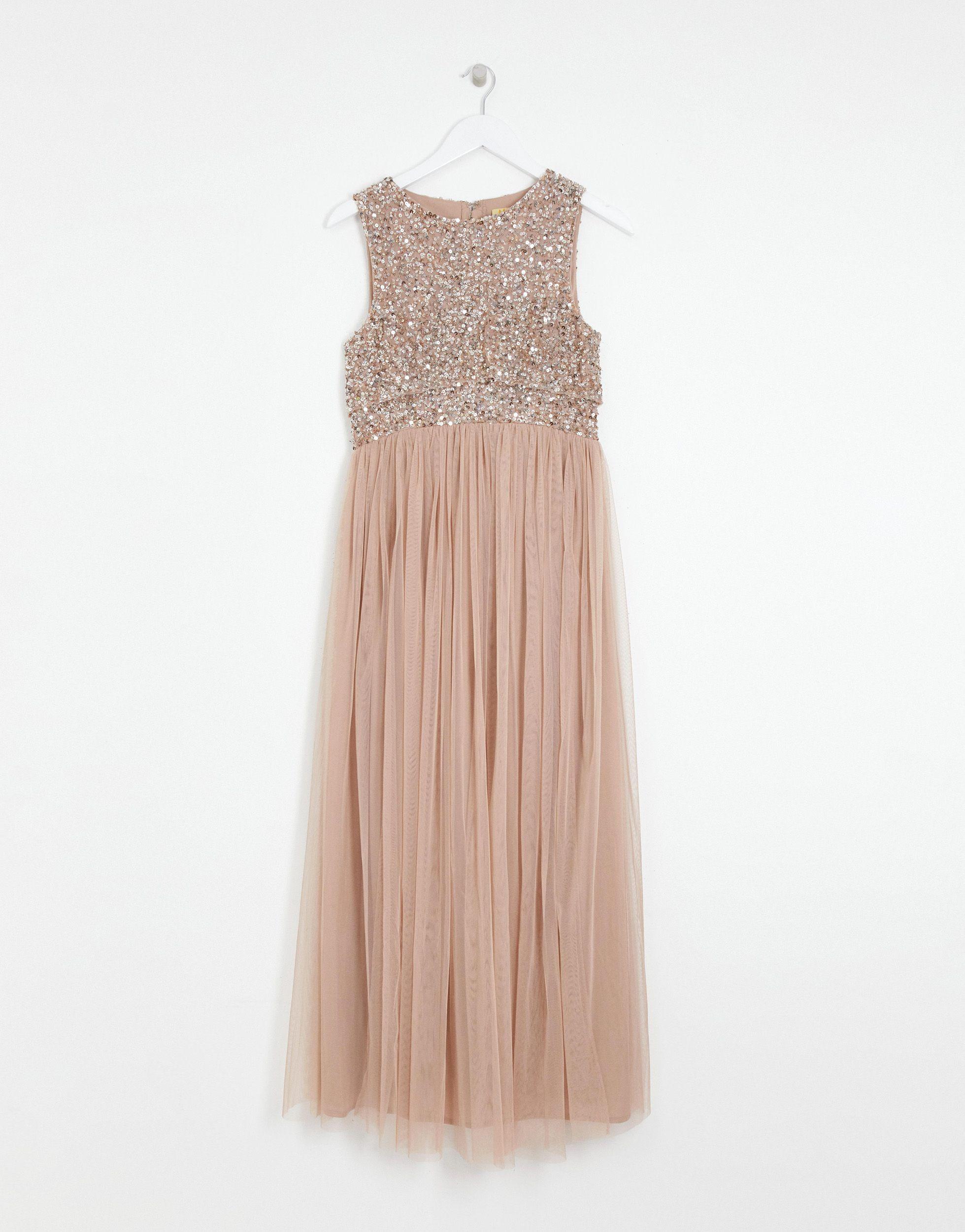 maya bridesmaid sleeveless midaxi tulle dress