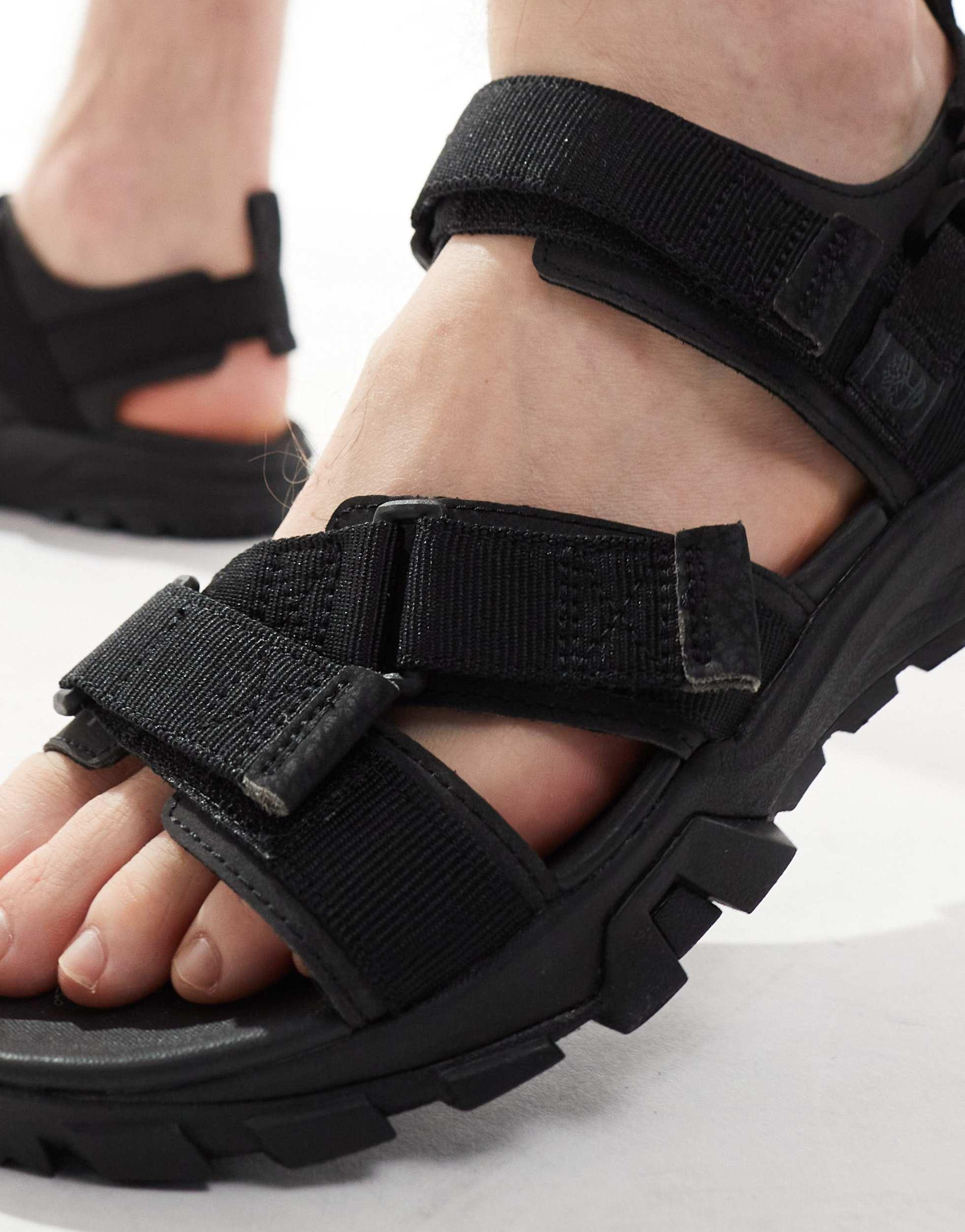Timberland Men\'s Black Buckle Toe-Post Sandals Timberland Double Band Low Sandal - Black - Men|TB0A2CET0151 main image 2
