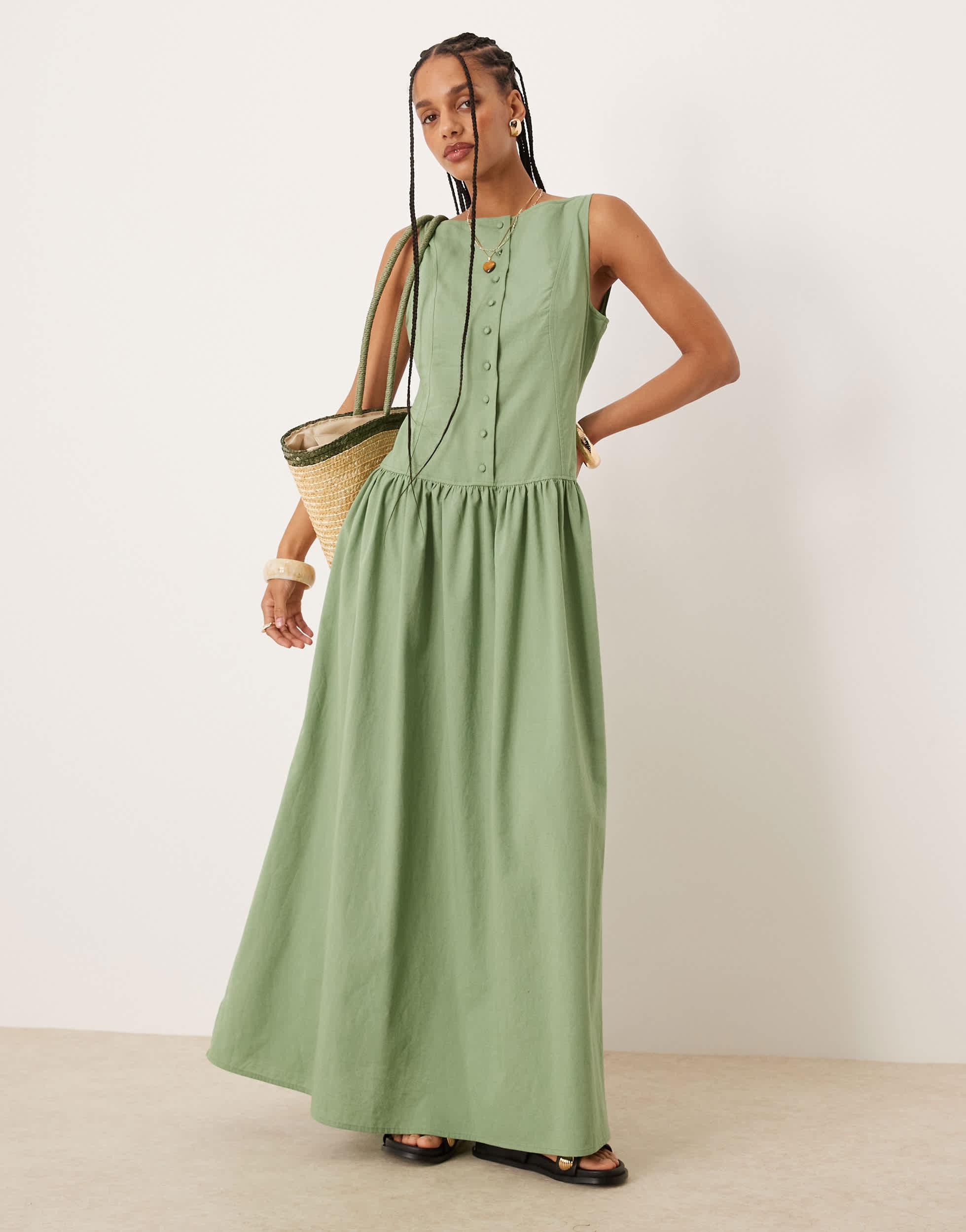 chinese dress ladies Tala French Linen Maxi Dress main image 1