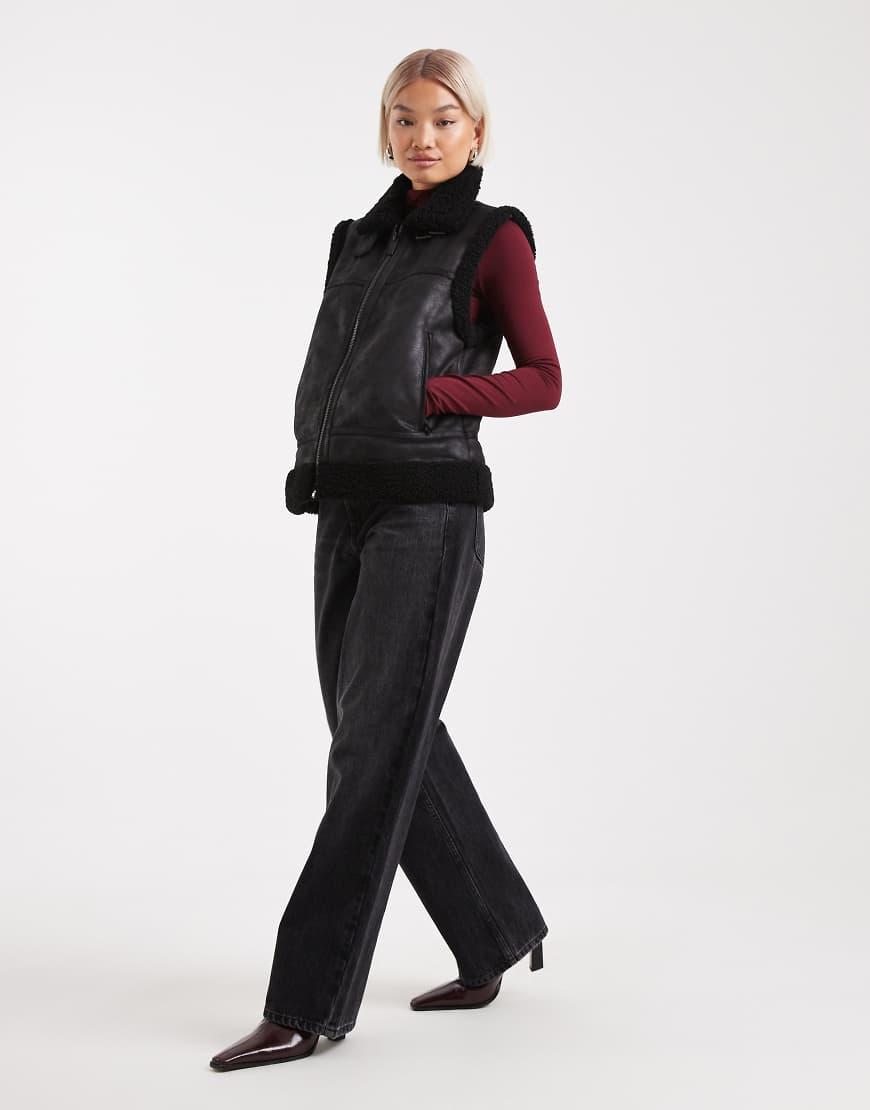 French Connection Giacca Leggera Trapuntata Donna - Ripiegabile, Antivento E Impermeabile - Ideale Per Viaggi (Nero/Avorio/Blu) - 4