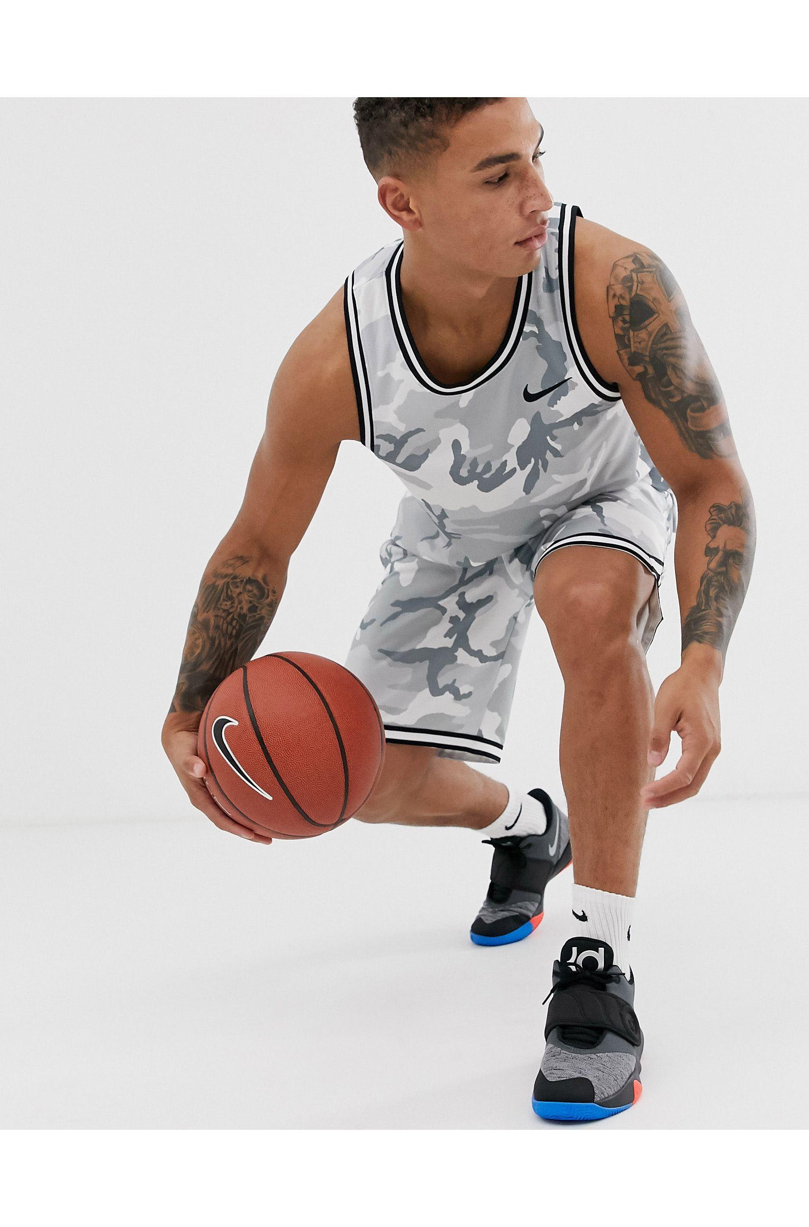 Nike Basketball Dna Camo Shorts in Gray for Men | Lyst