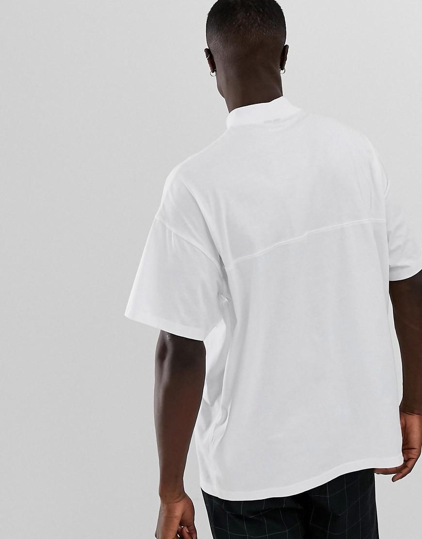 mens white turtleneck t shirt