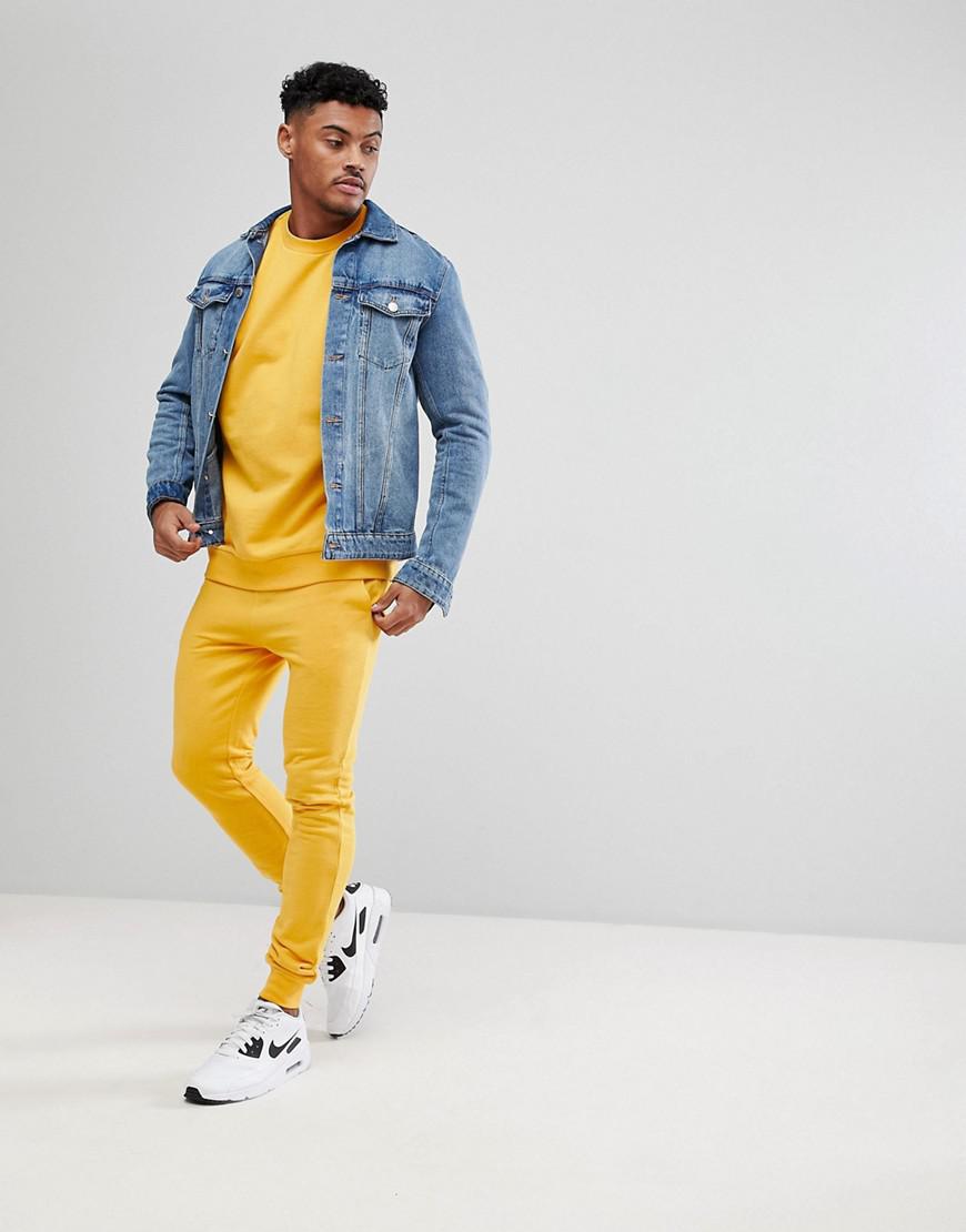 yellow tracksuit for men