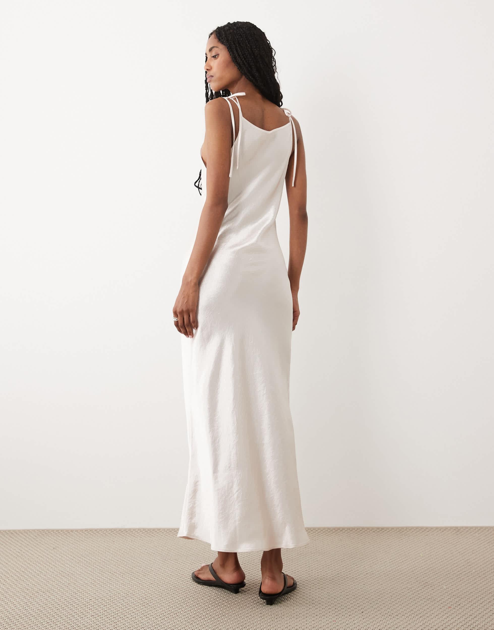 arket satin slip dress Satin Slip Dress Brown Women ARKET EU
