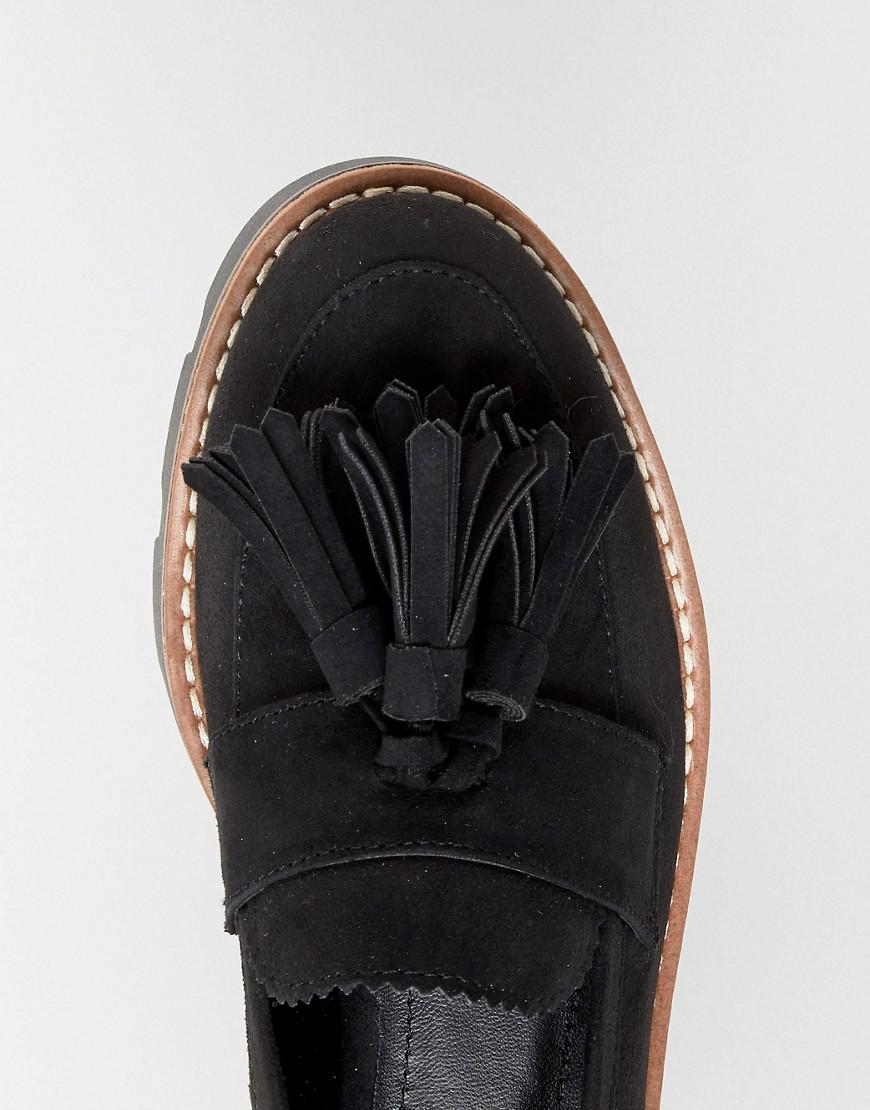 bershka white chunky loafer