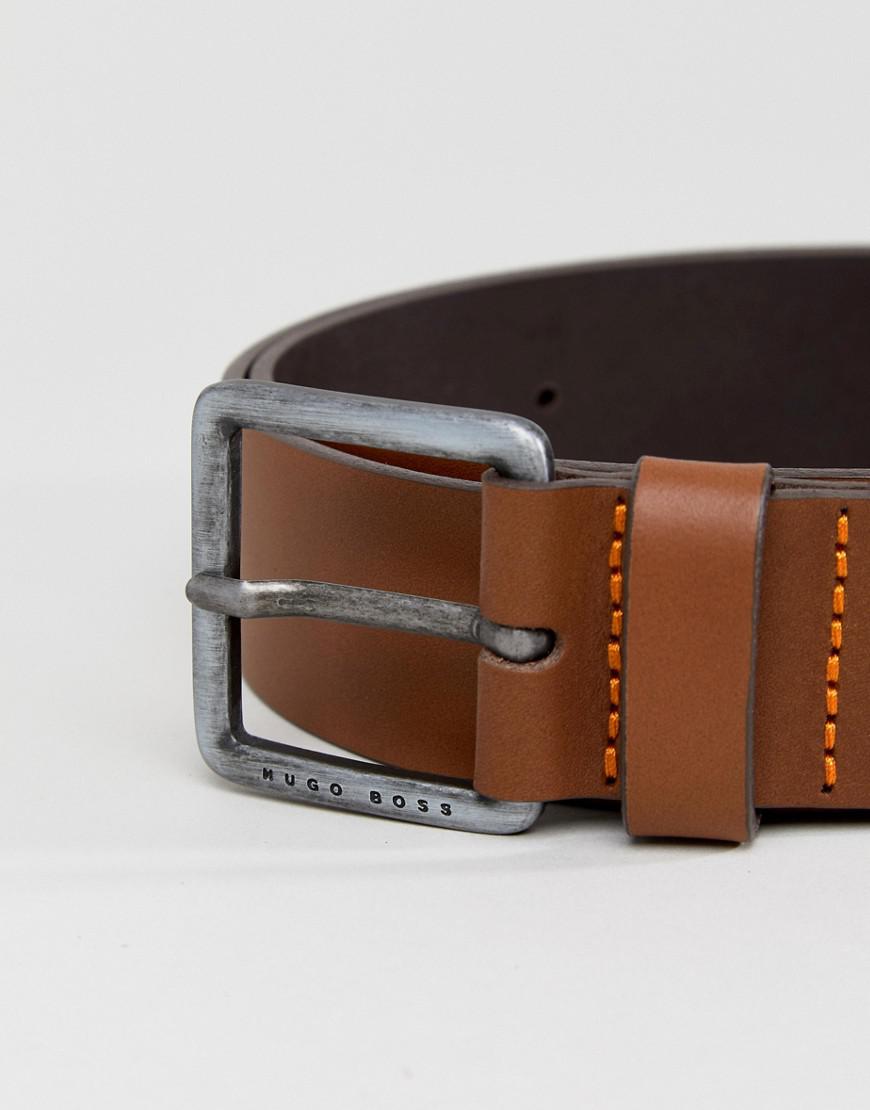 Variety wealth Against the will BOSS by HUGO BOSS Jeeko Smooth Leather Belt In Tan in Brown for Men | Lyst