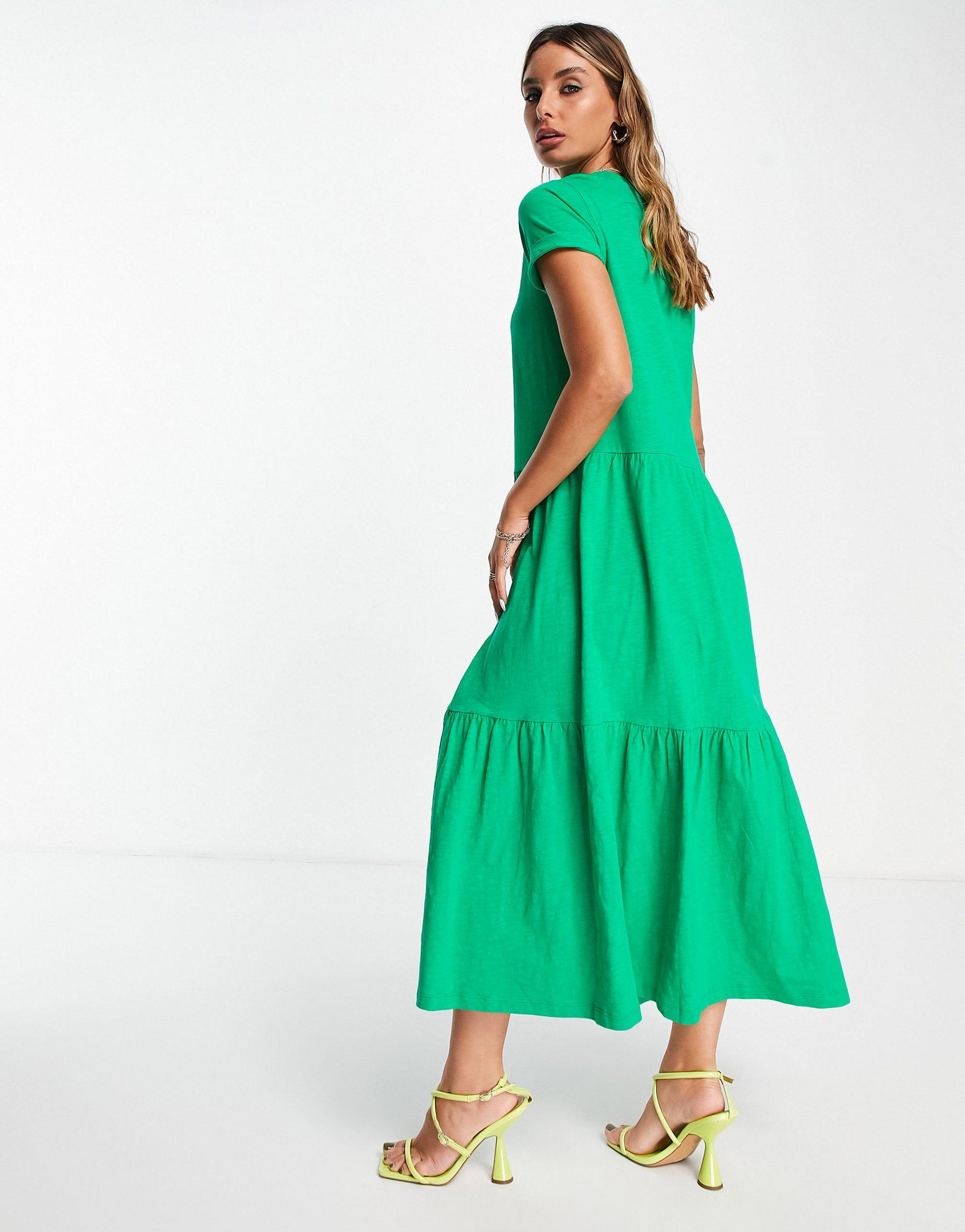 Whistles Short Sleeve Tiered Midi T 