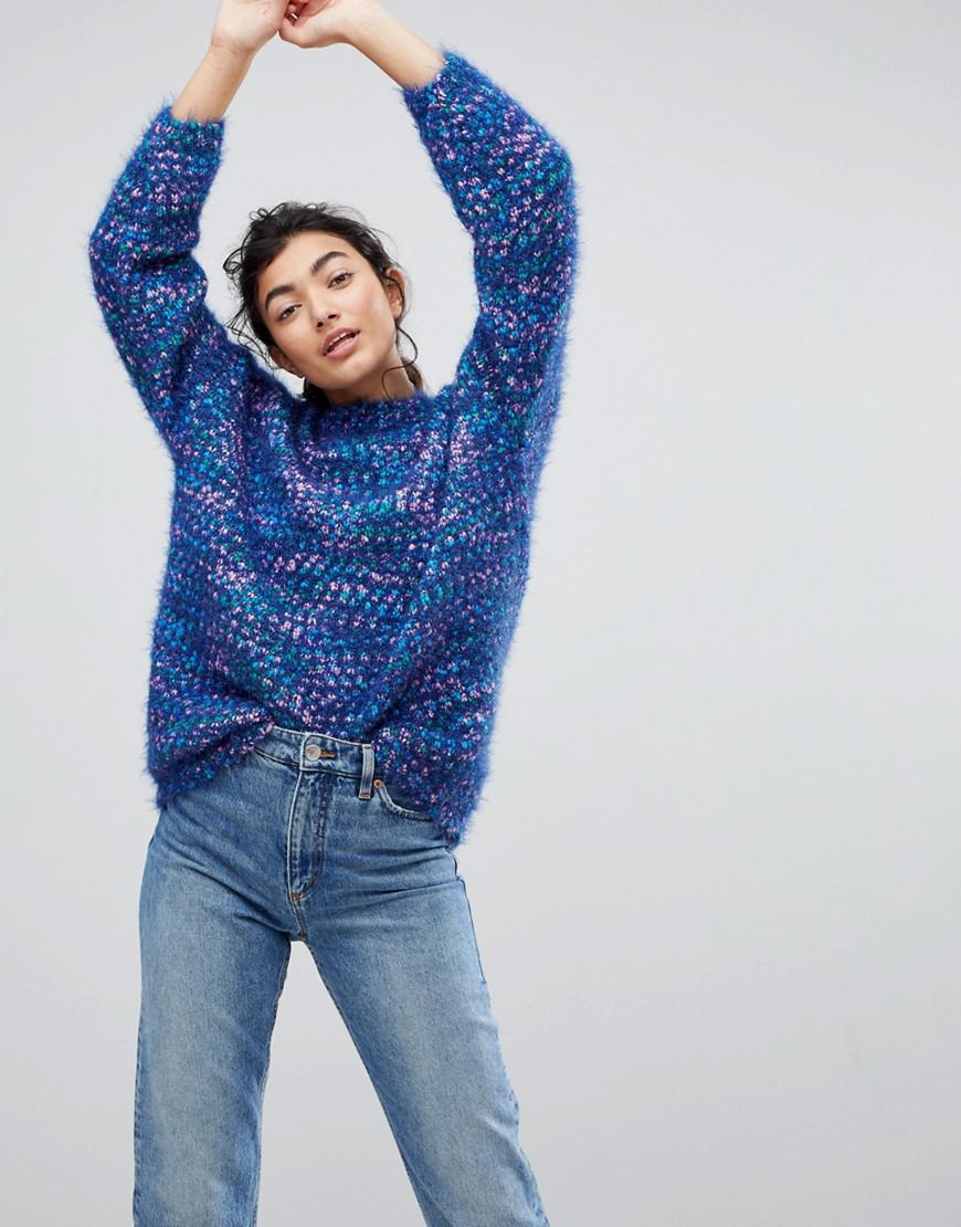 blue oversized jumper