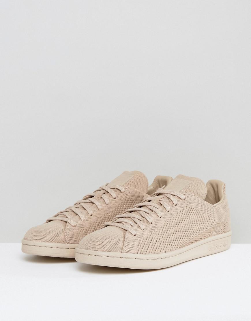 adidas Originals Leather Stan Smith Primeknit Trainers In Beige Bz0121 in  Natural for Men - Lyst