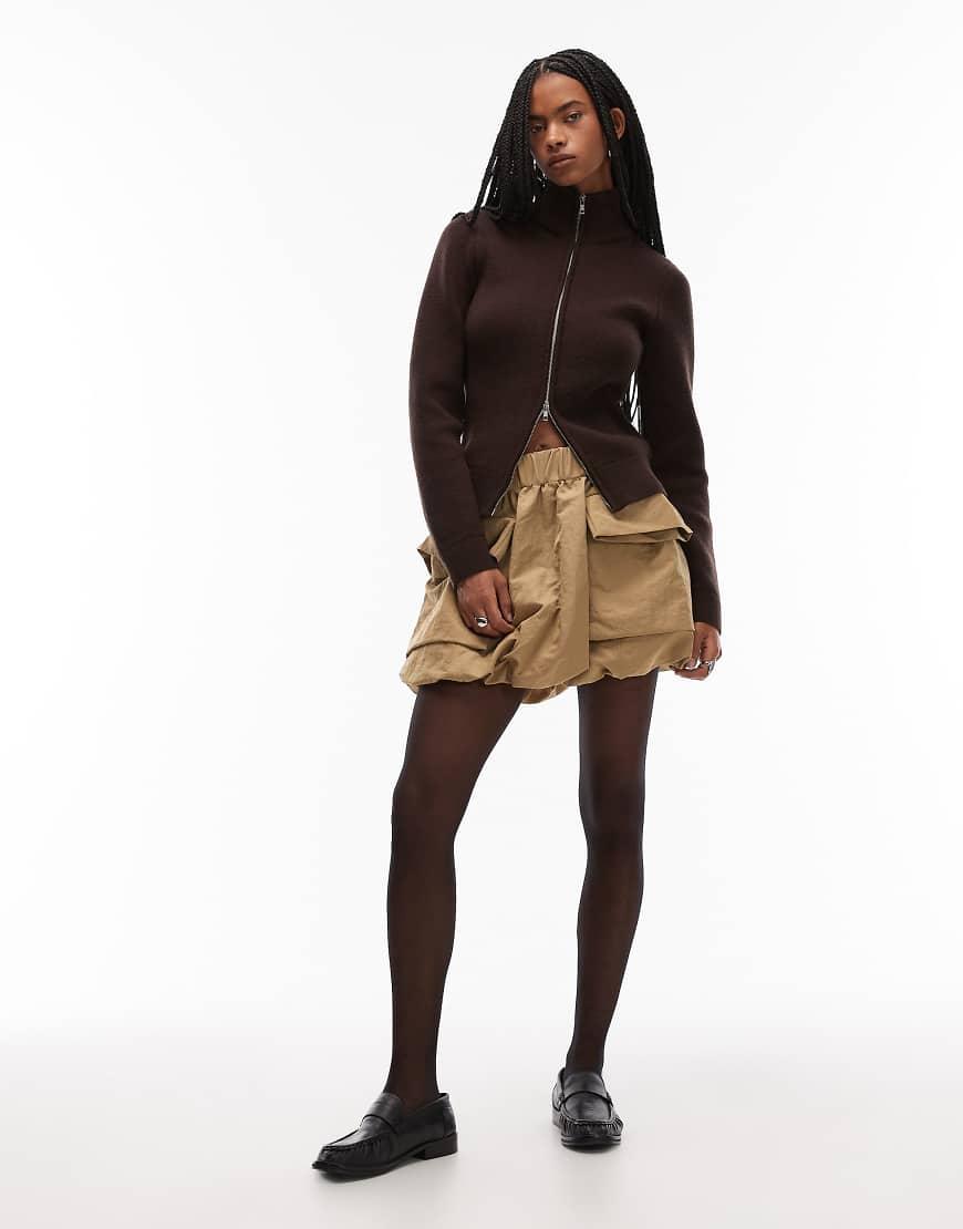 ARKET Utility Pocket Bubble Mini Skirt in Black Lyst UK