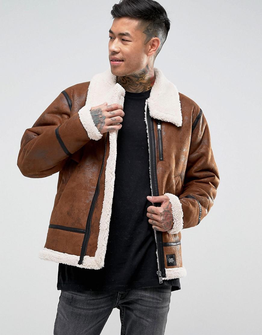 Sixth June Synthetic Faux Shearling Oversized Jacket In Tan in Brown for  Men - Lyst