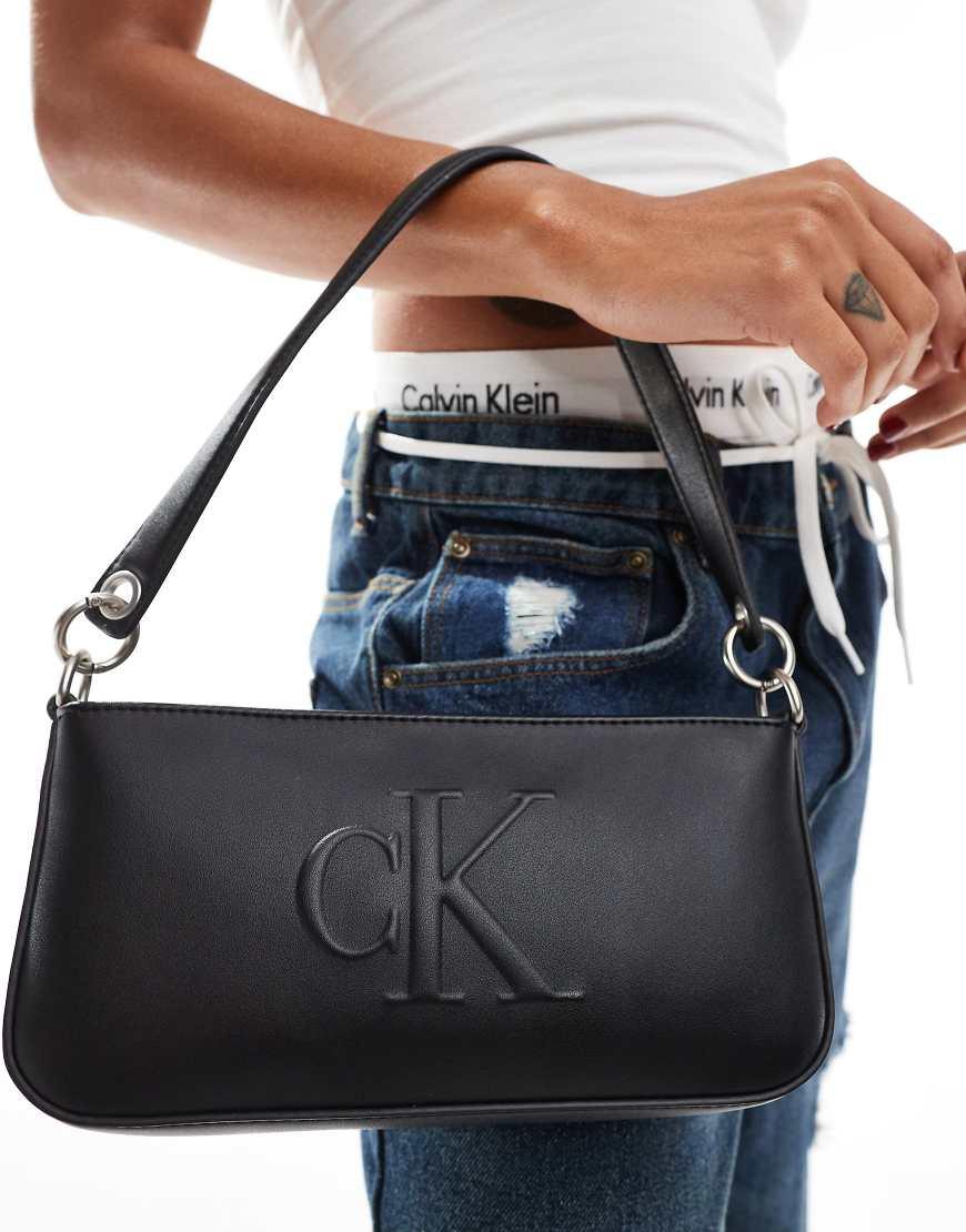 Calvin Klein Sculpted Shoulder Pouch in Black Lyst UK