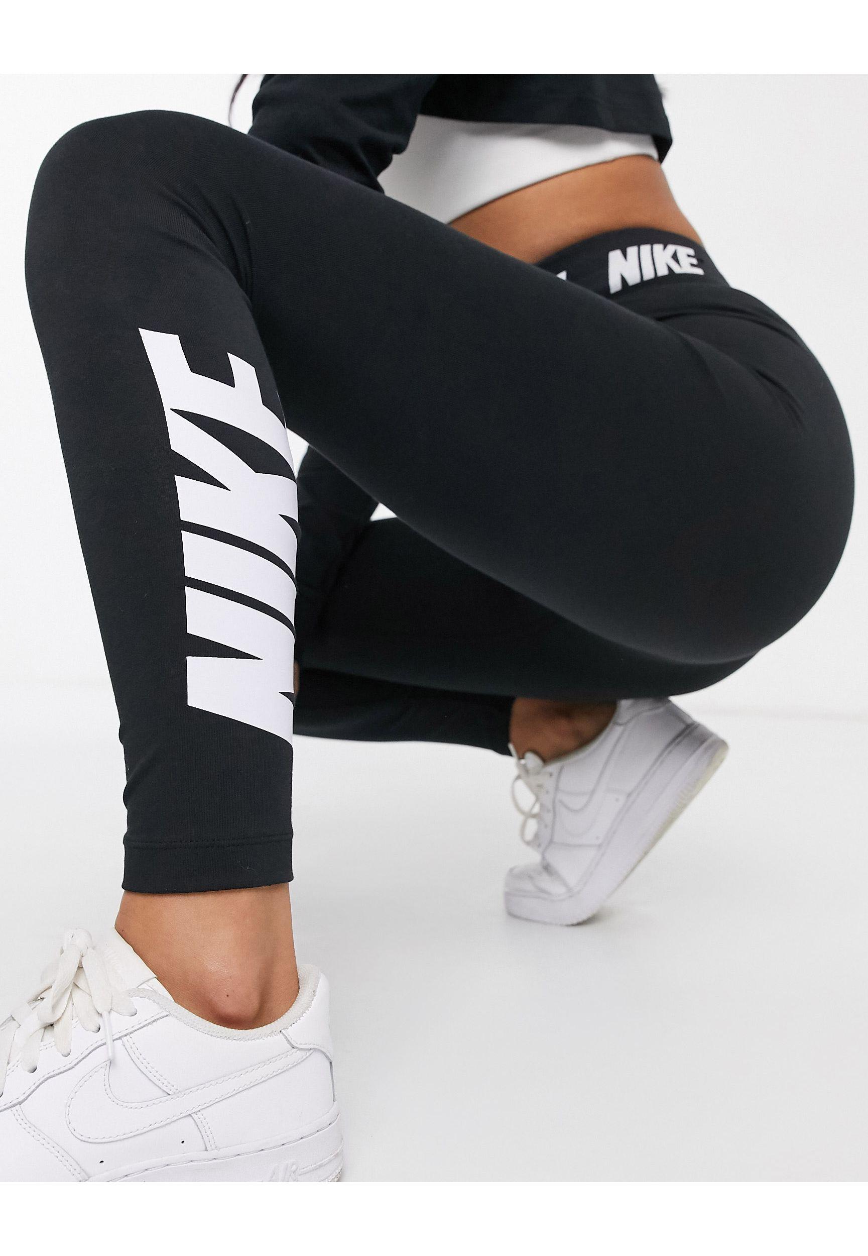 Nike high waisted logo waistband leggings Clearance