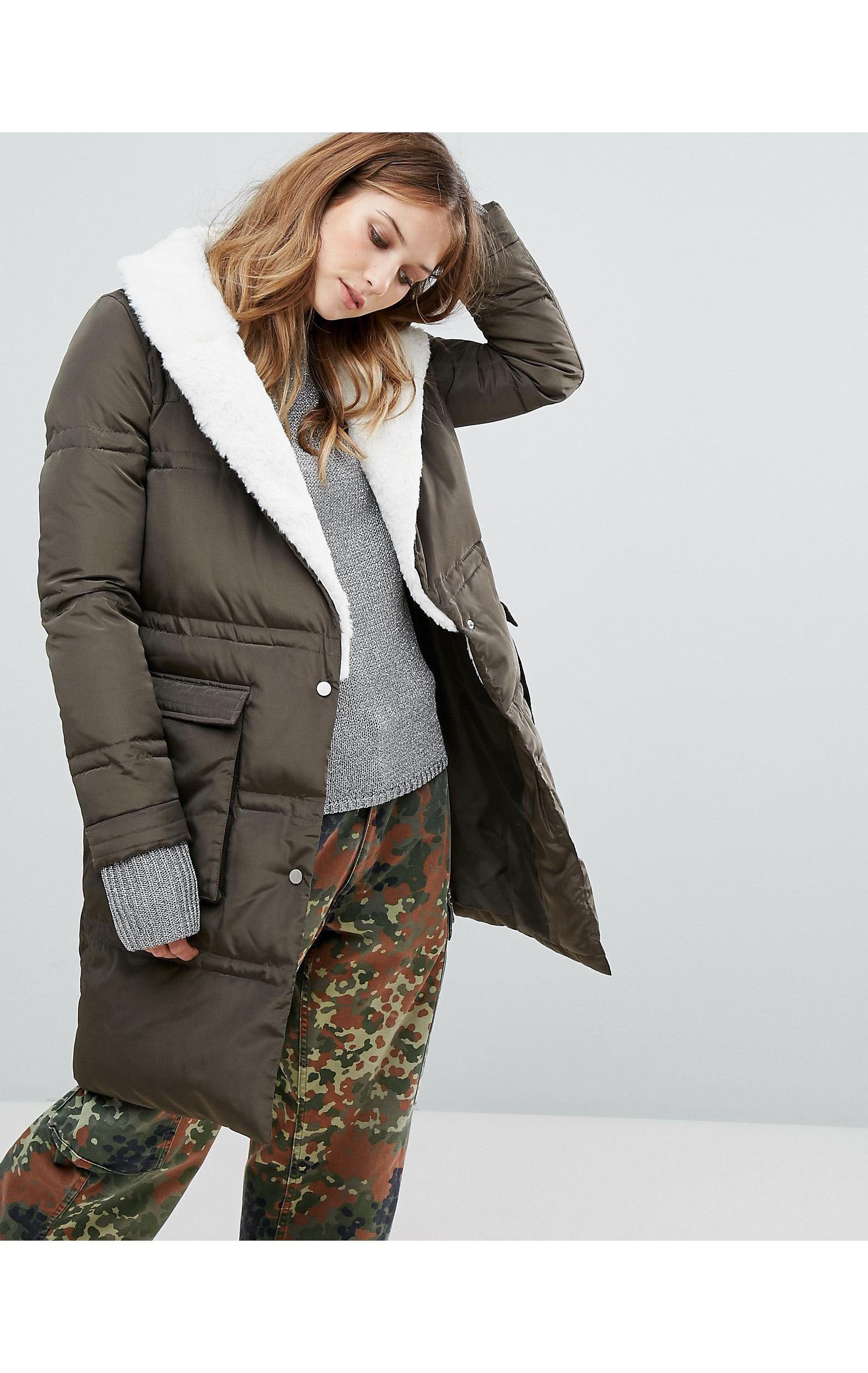 green borg longline coat