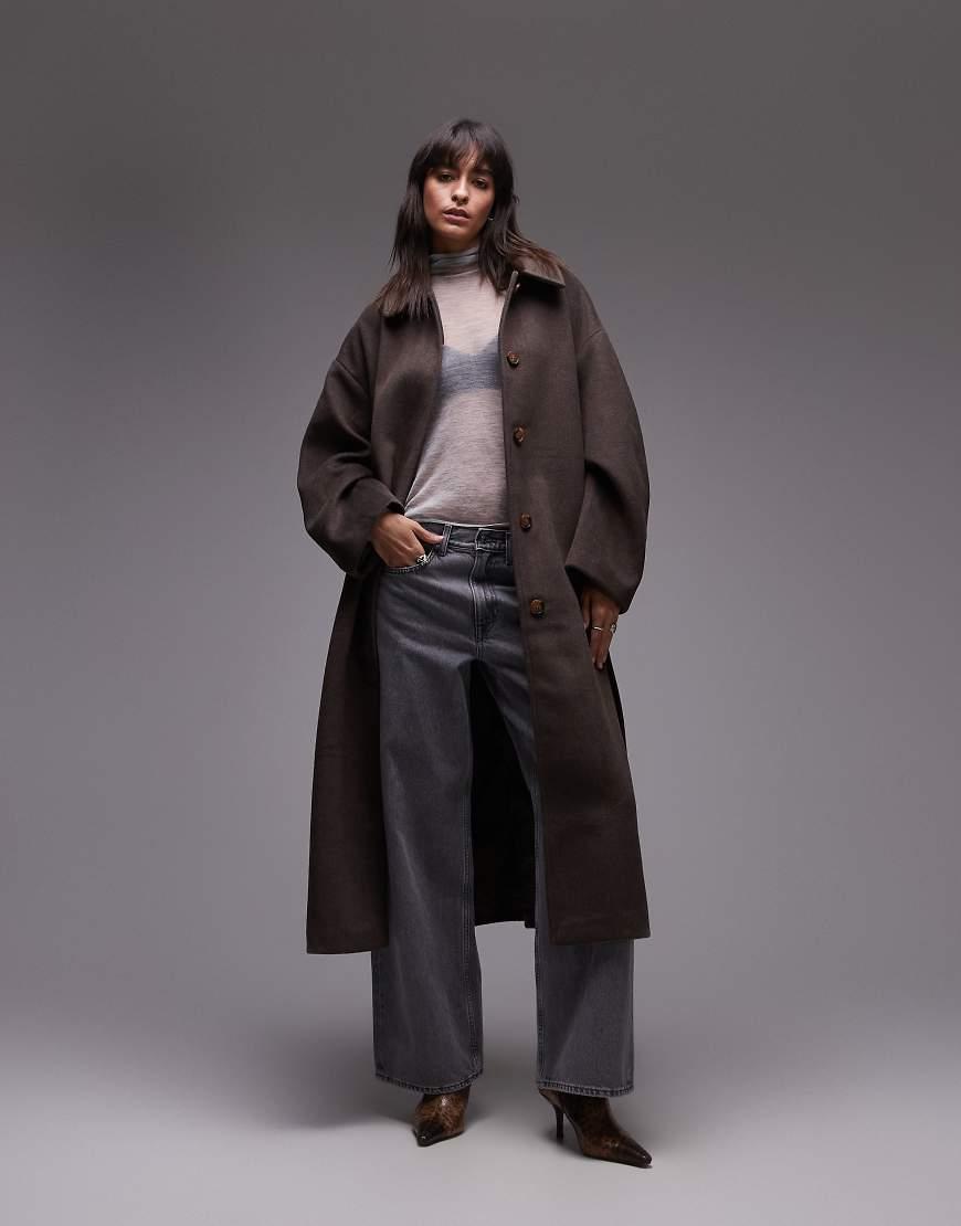 Formal Coat Ladies Grey Belted Coat Premium Wool Belted Coat Grey