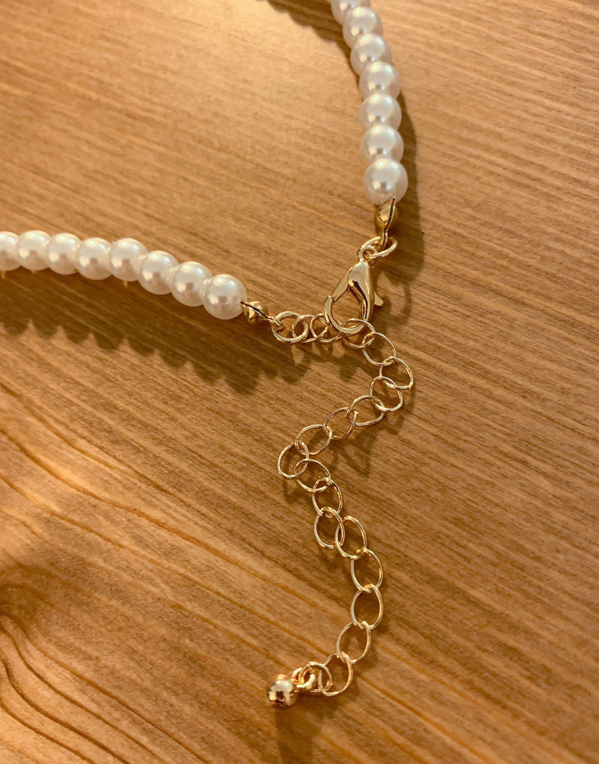ASOS Necklace With Pearl And Teddy Bear 