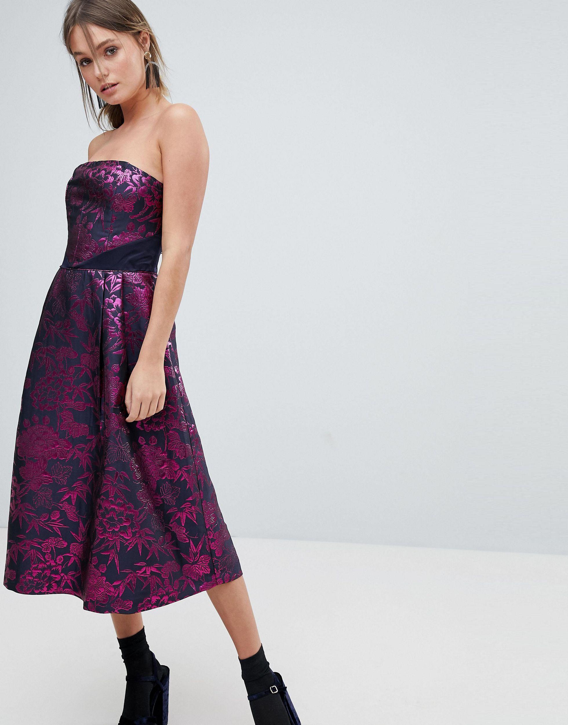 oasis bandeau lemon dress