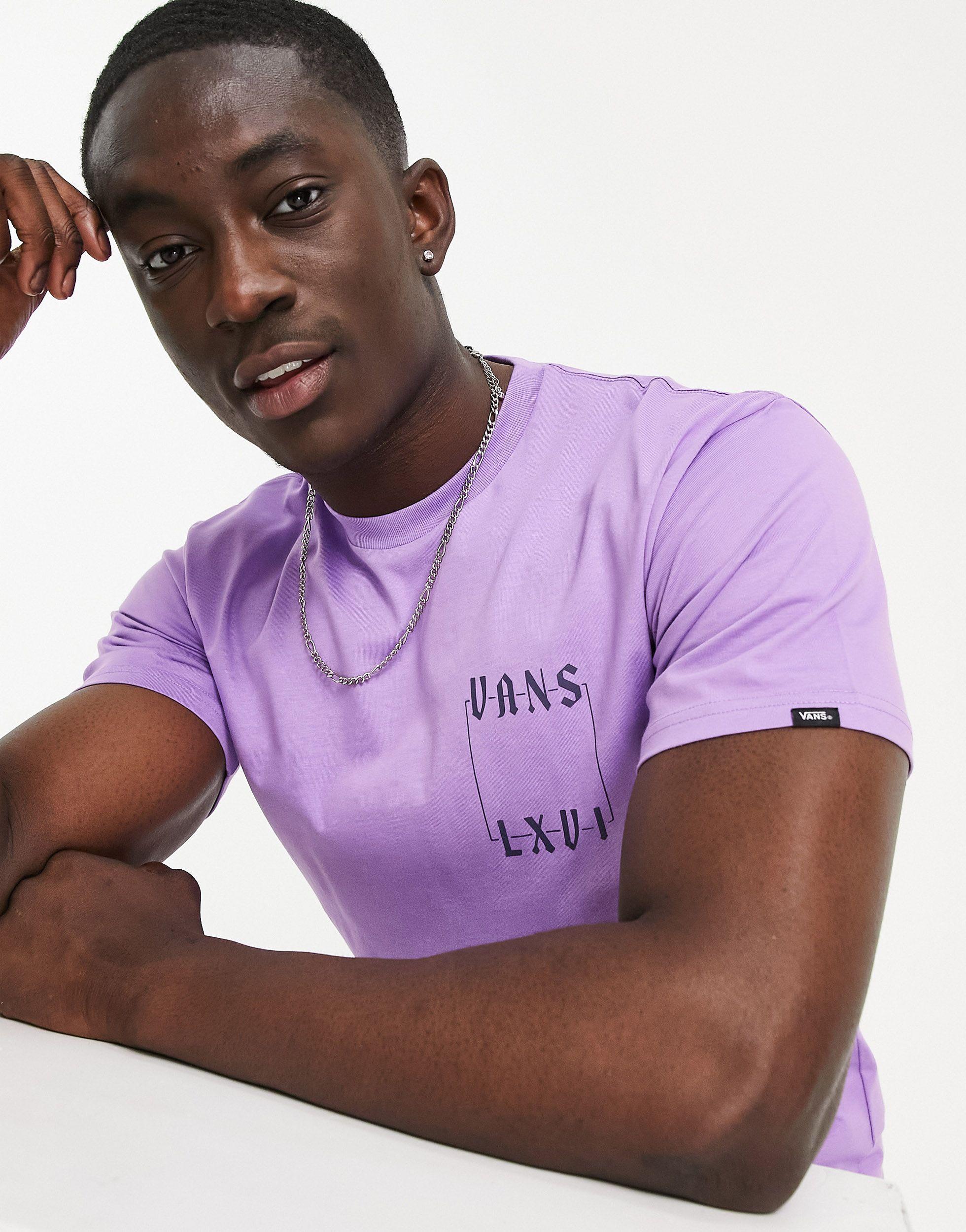 Vans Cotton Crescent T-shirt in Purple 
