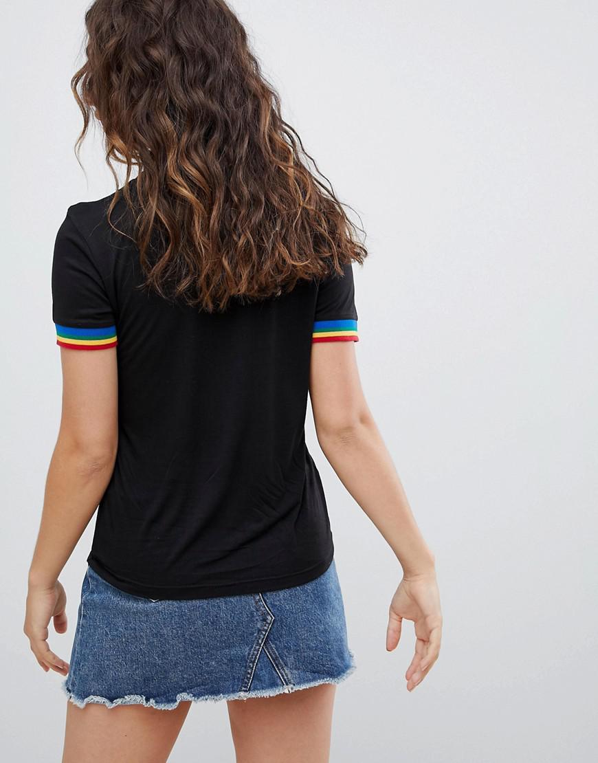 With Rainbow Stripe Sleeve Detail 