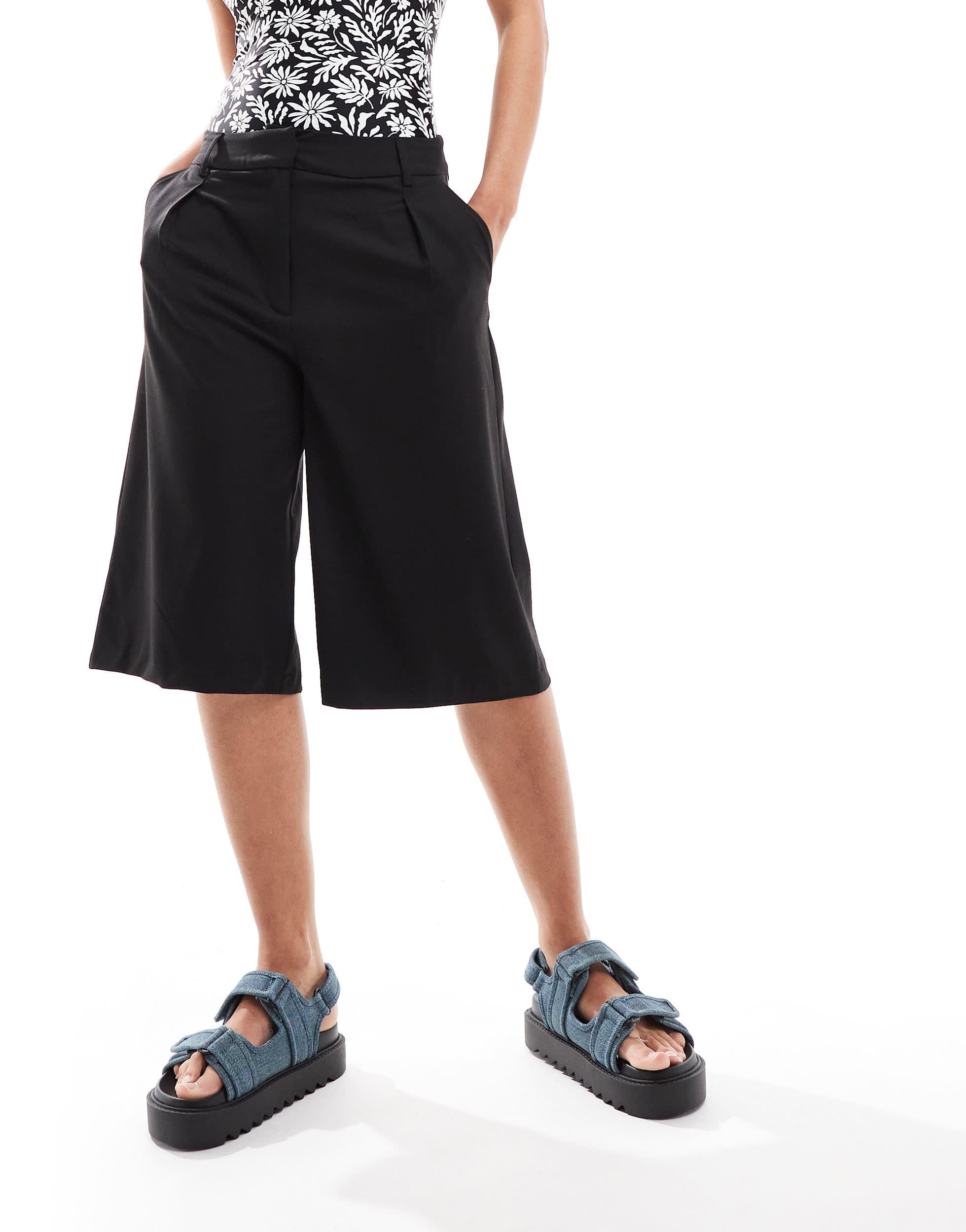 Pimkie Tailored Longline Jorts in Black Lyst Australia