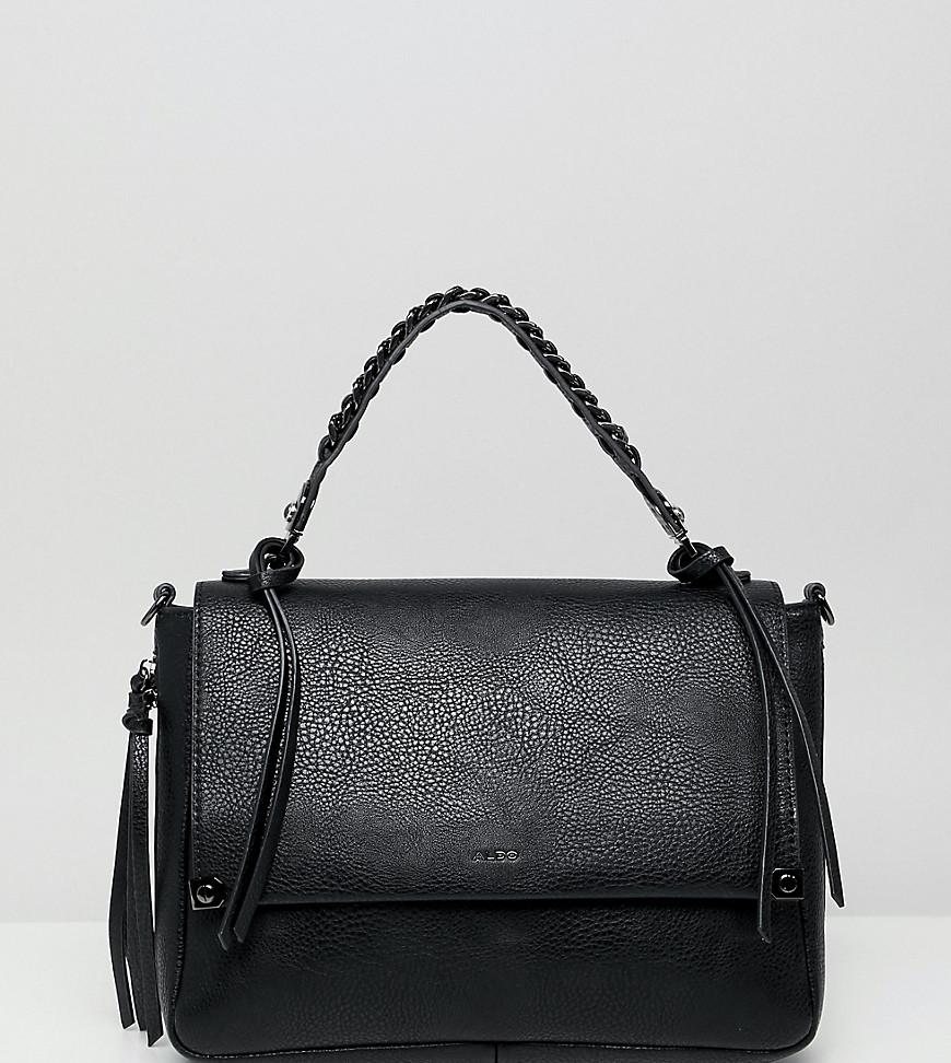 ALDO Bignomia Black Cross Body Bag With Gunmetal Hardware Lyst