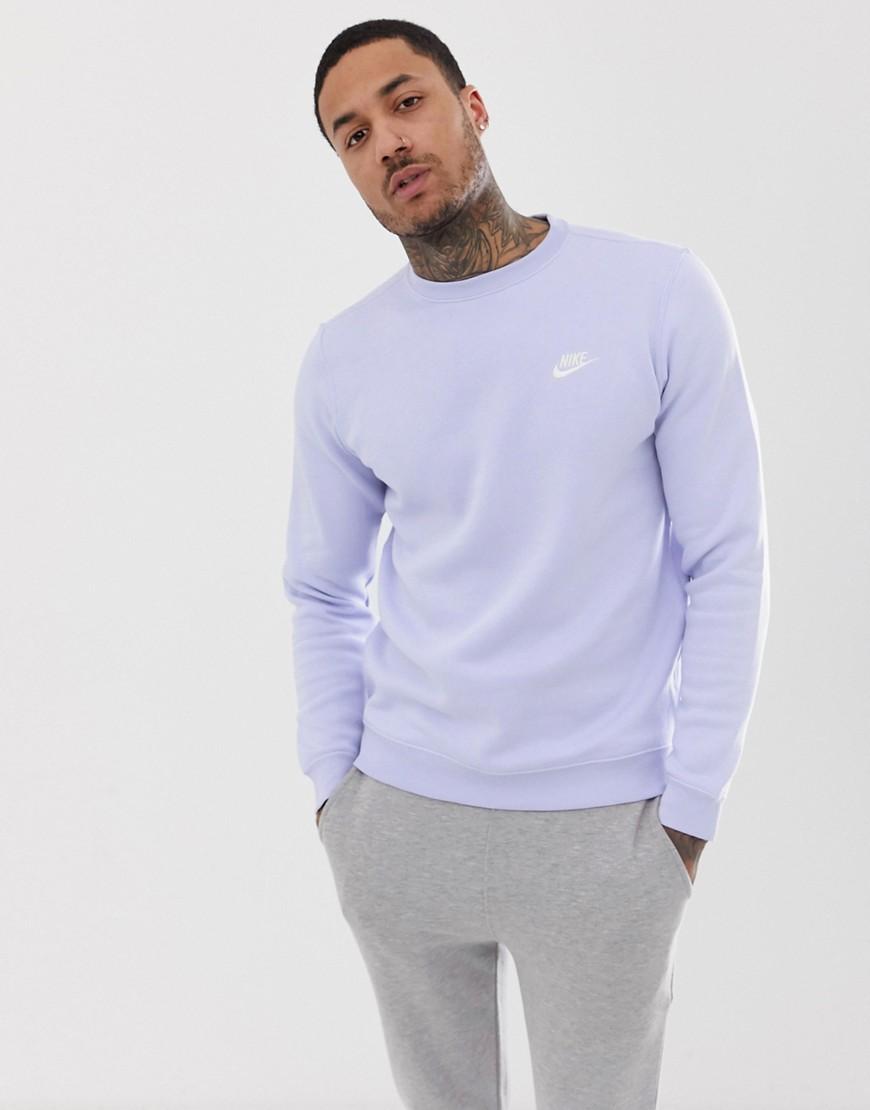 Nike Cotton Club Sweatshirt Lilac in 