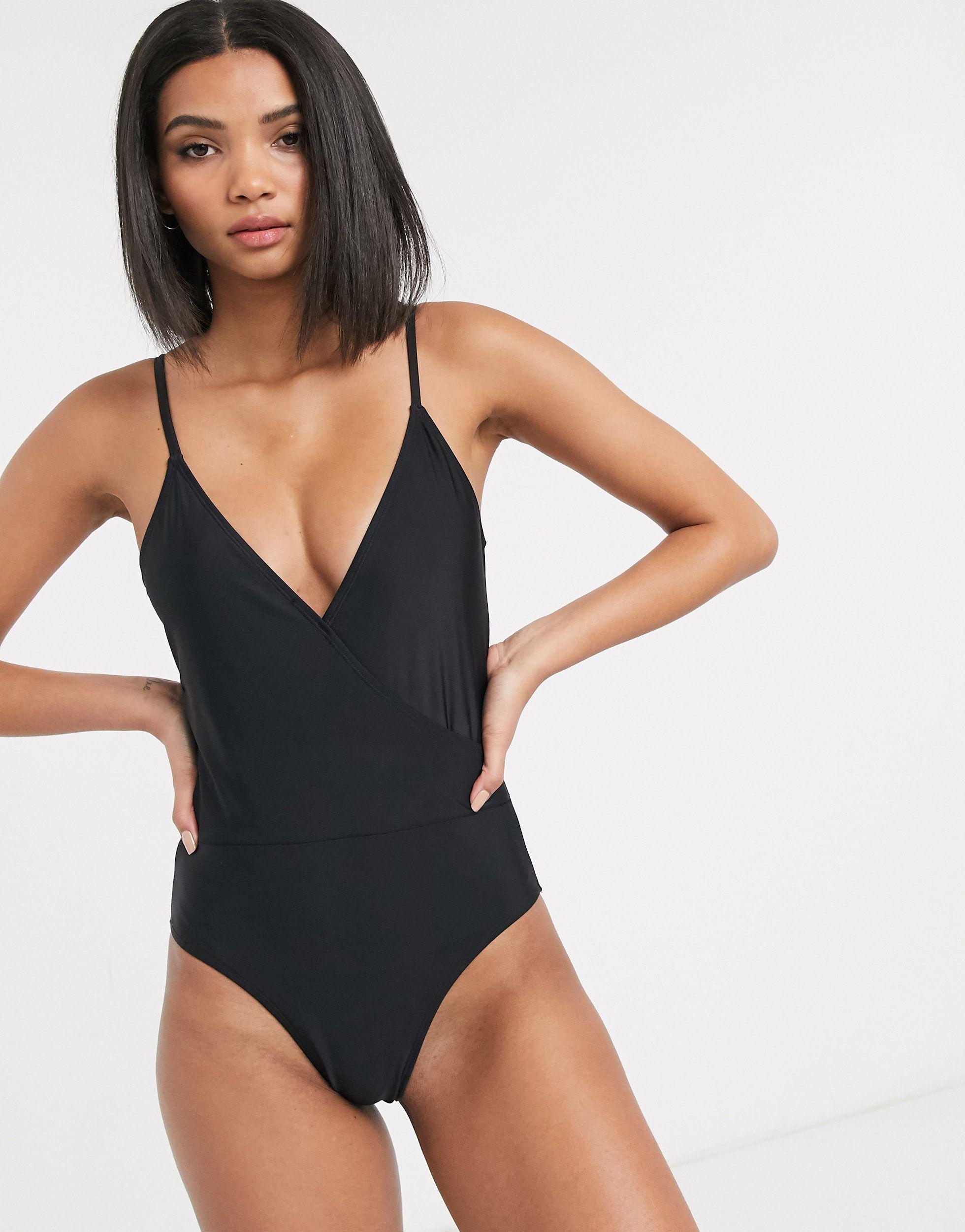 Moda Wrap Swimsuit With Scoop Back in Black Lyst