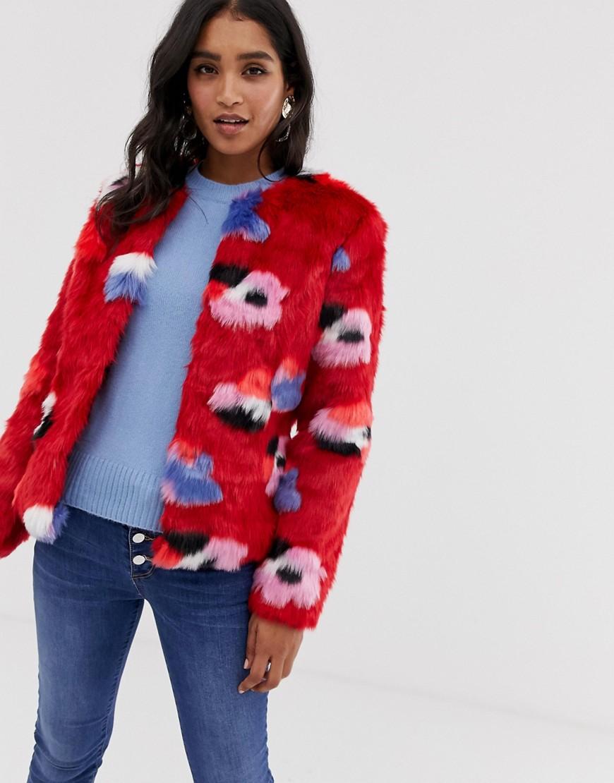 vila faux fur jacket