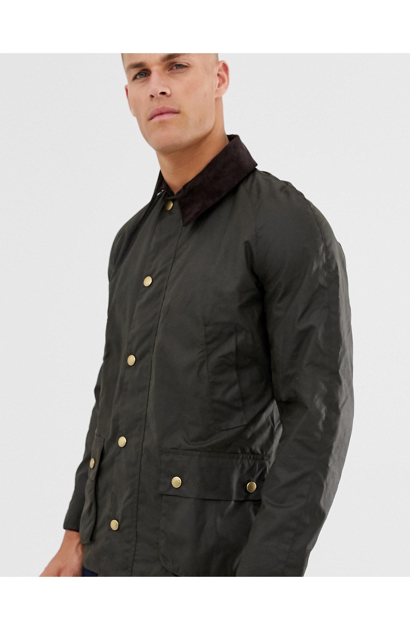 Barbour Cotton Ashby Wax Jacket Olive in Green for Men - Lyst