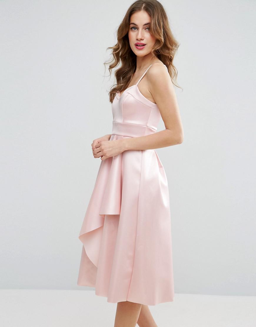 pink satin dress asos