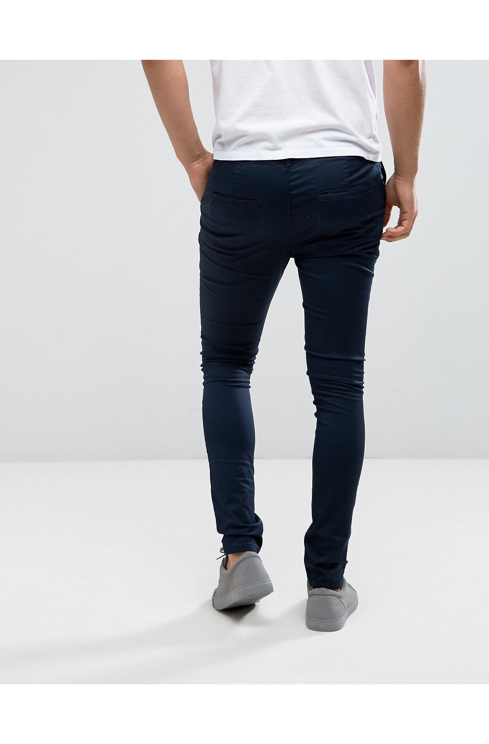 Pantalon chino super skinny homme hot sale