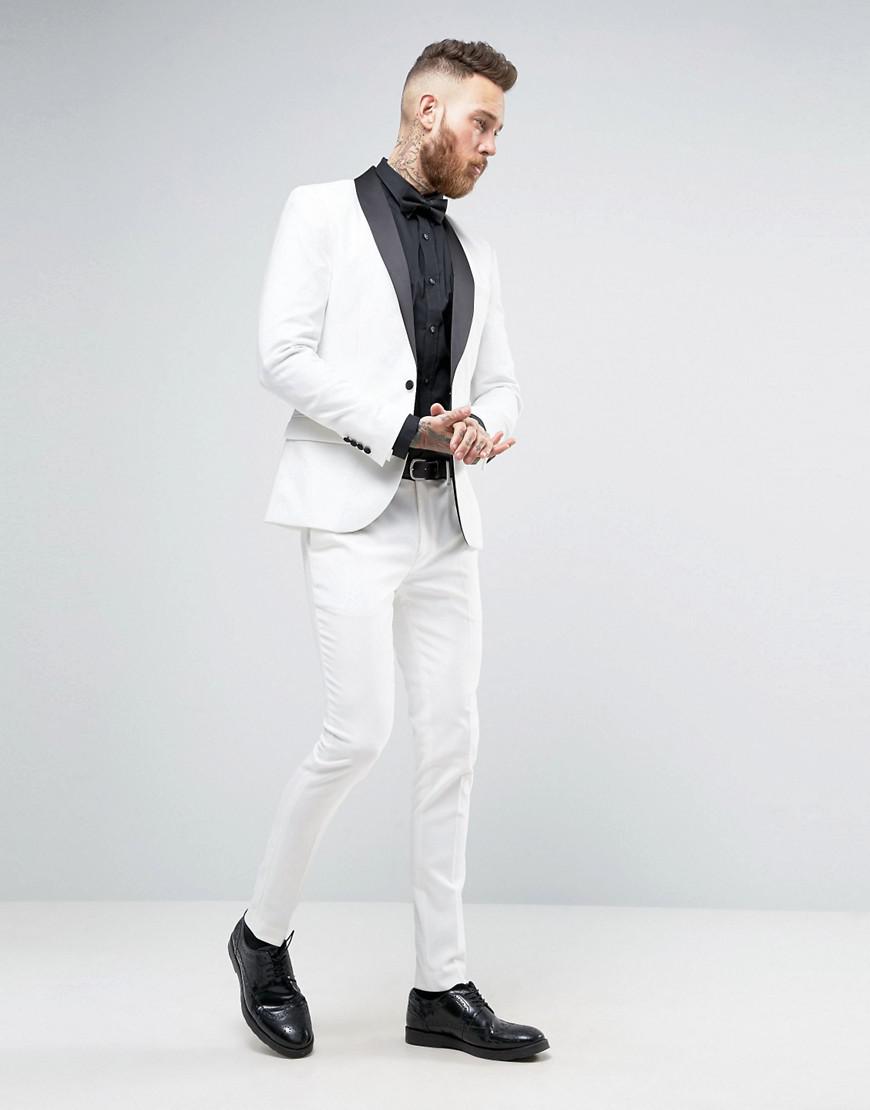 Selected Homme slim fit suit pants in white linen mix | ASOS