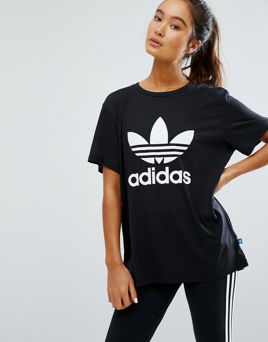 adidas trefoil oversized tee