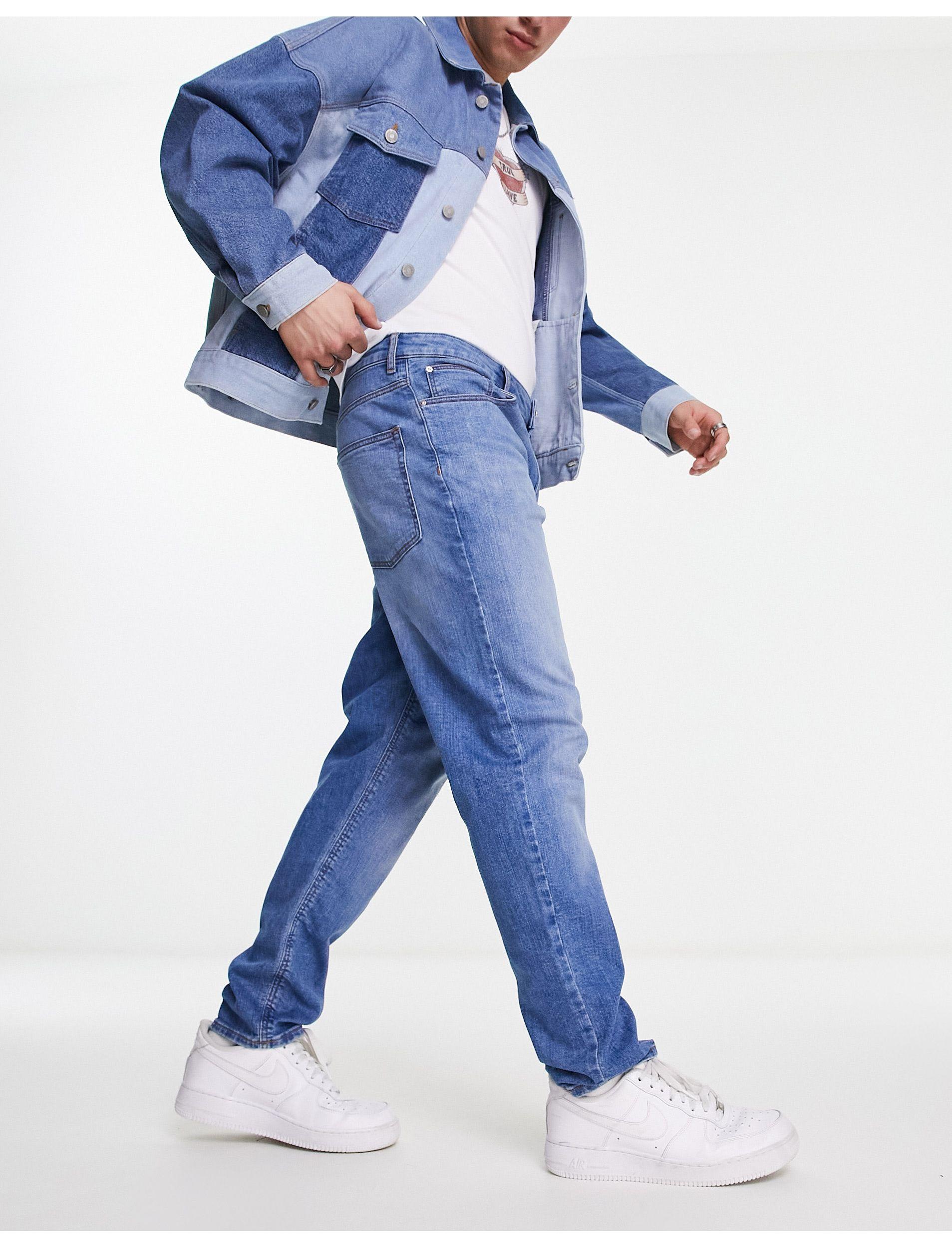 ASOS Stretch Tapered Jeans in Blue for Men | Lyst Australia