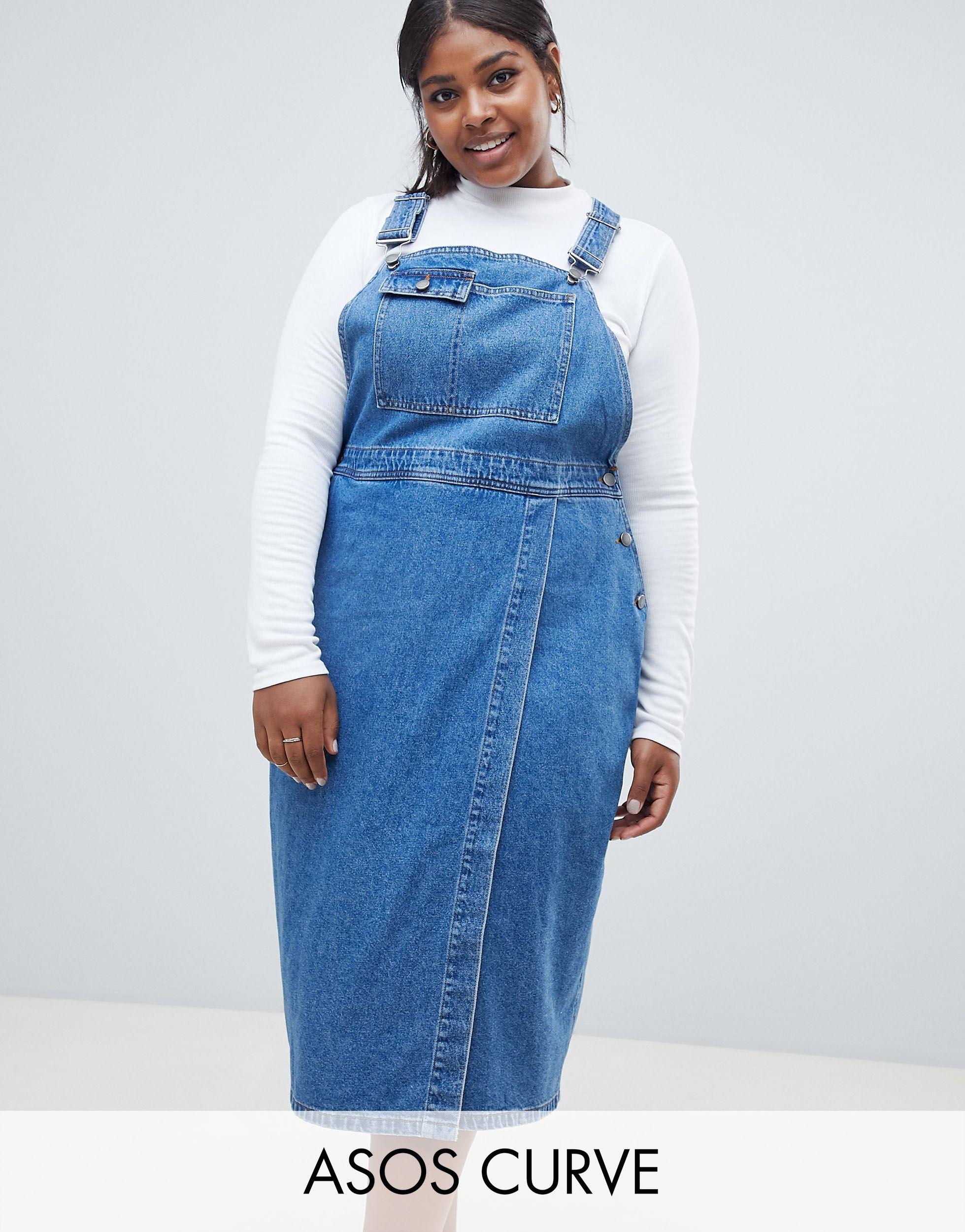 asos plus size dungarees