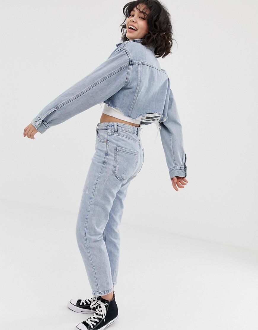 pull and bear cropped jeans