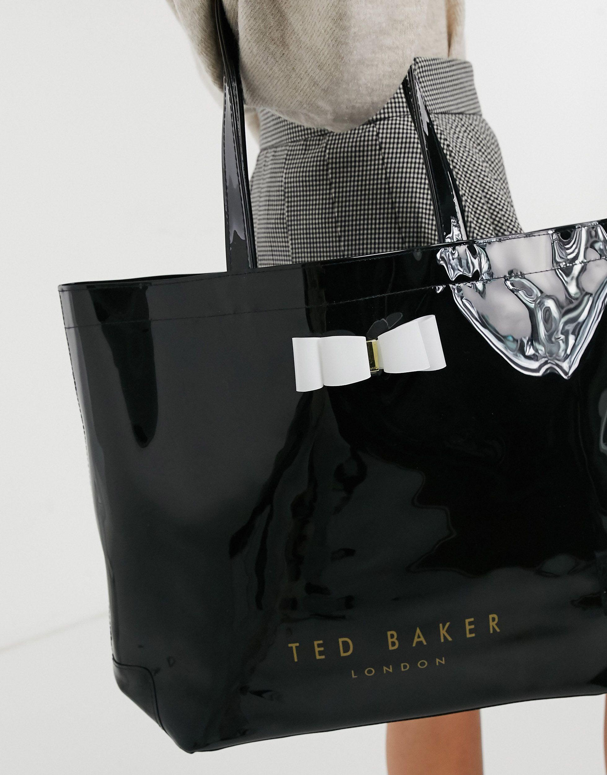 Ted Baker Bow Large Icon Bag in Black | Lyst