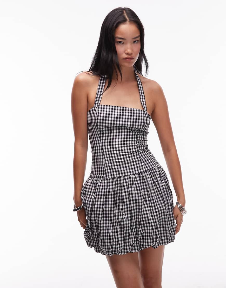 Vestido Vichy Vestido De Cuadros Negro Y Blanco Vestido Midi A