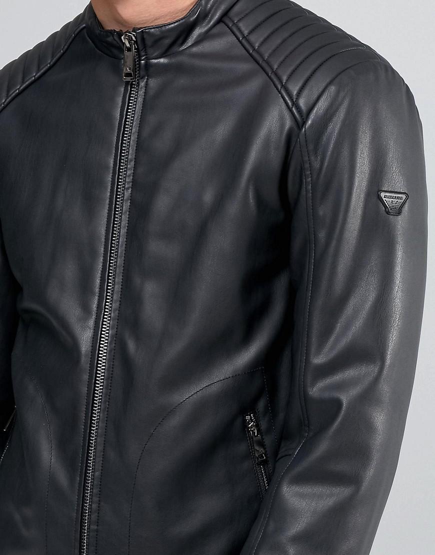 armani faux leather jacket