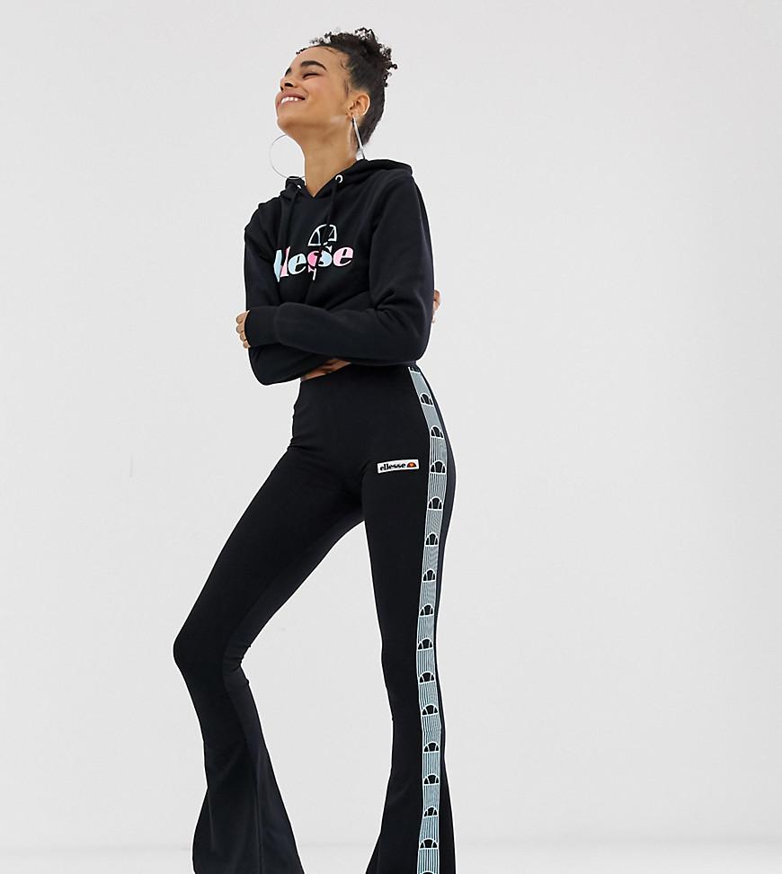 black flared joggers